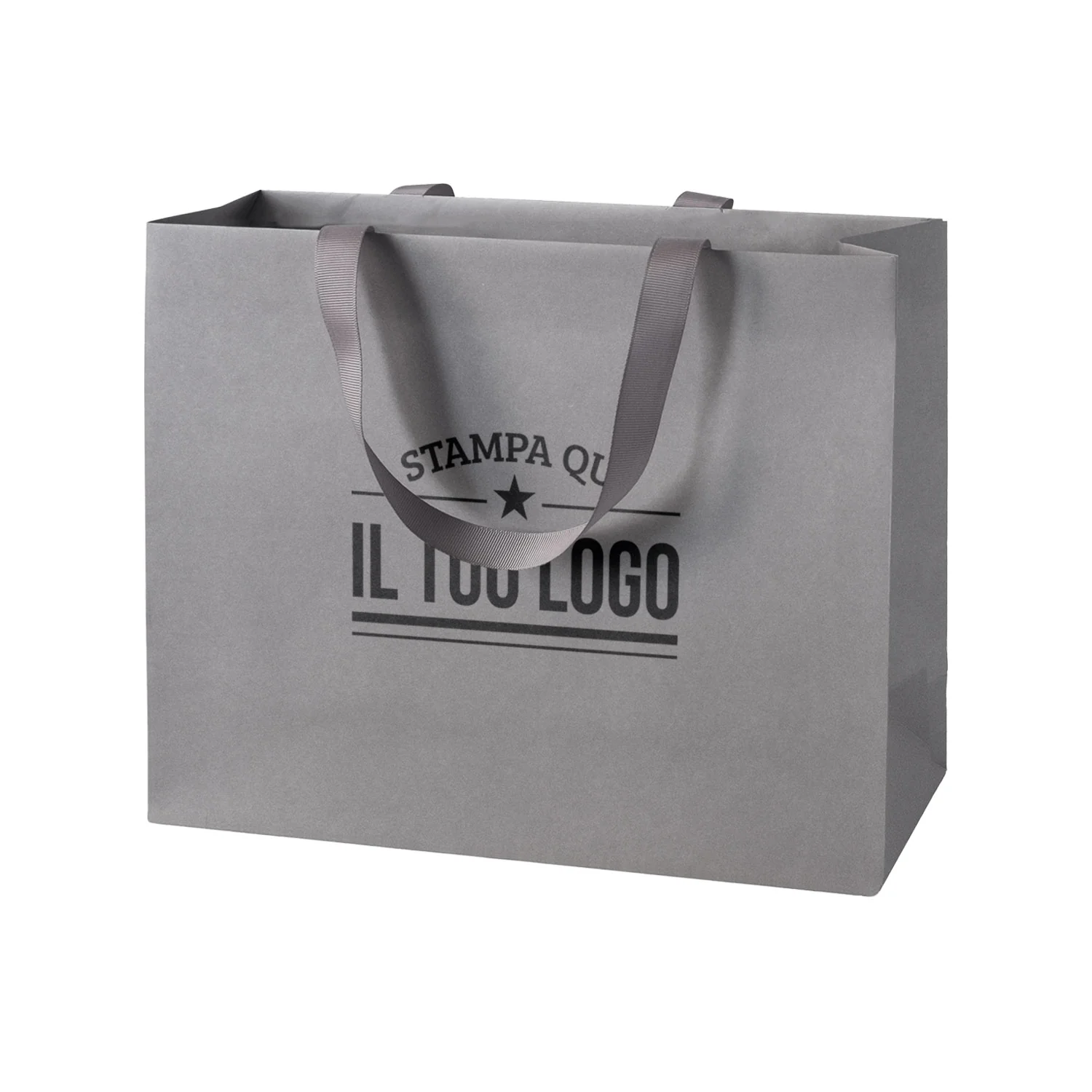 Shopper Carta Elegance Personalizzate con Maniglie in Gros Grain - Image 7