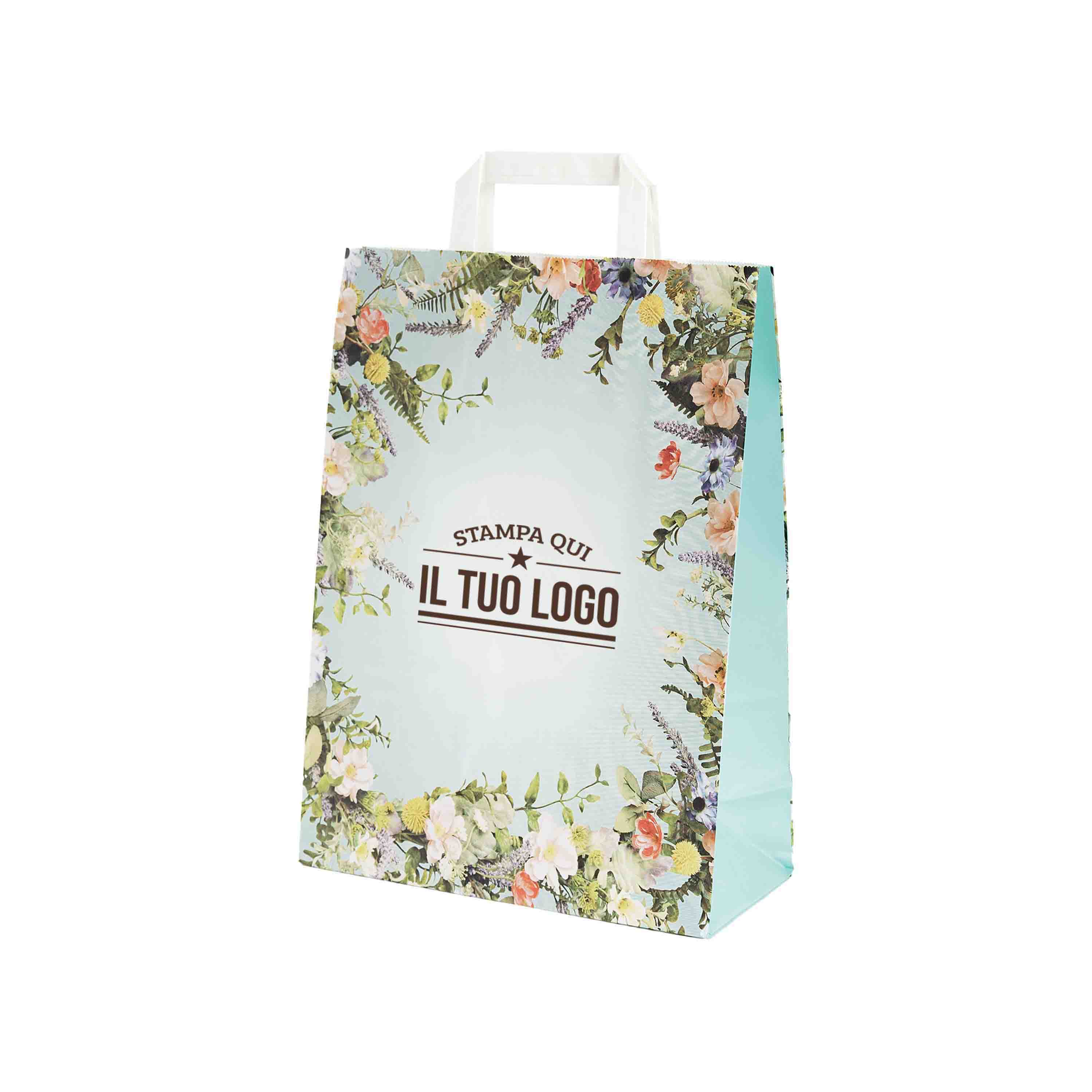 Shopper Carta Fantasia Floreale Personlizzabile