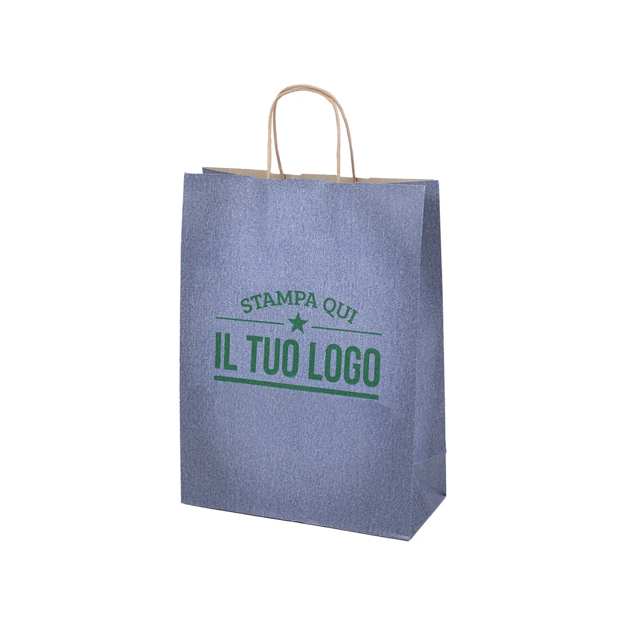 Shopper Carta Jeans Personalizzata Stampa Flessografica - Image 5