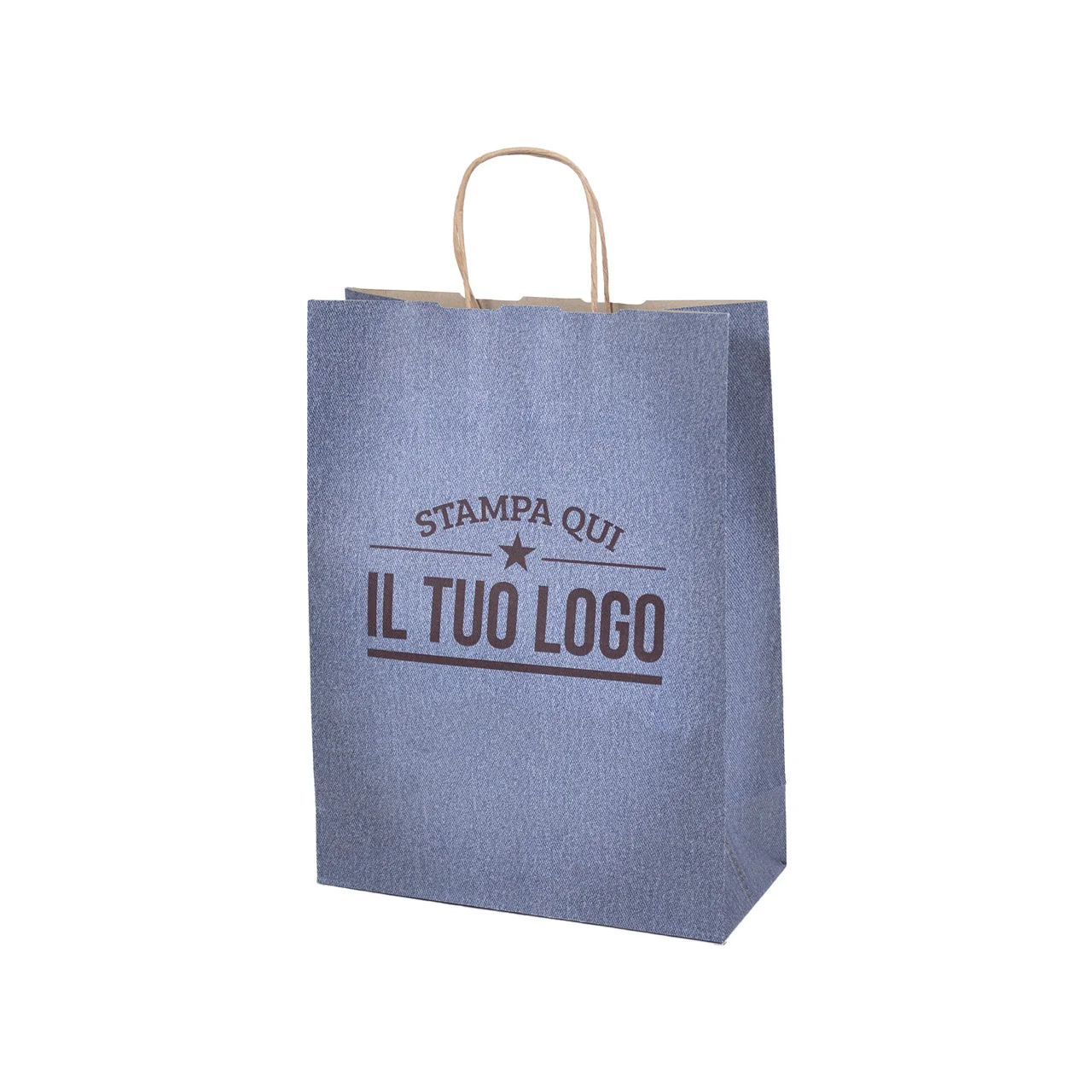 Shopper Carta Jeans Personalizzata Stampa Flessografica - Image 7
