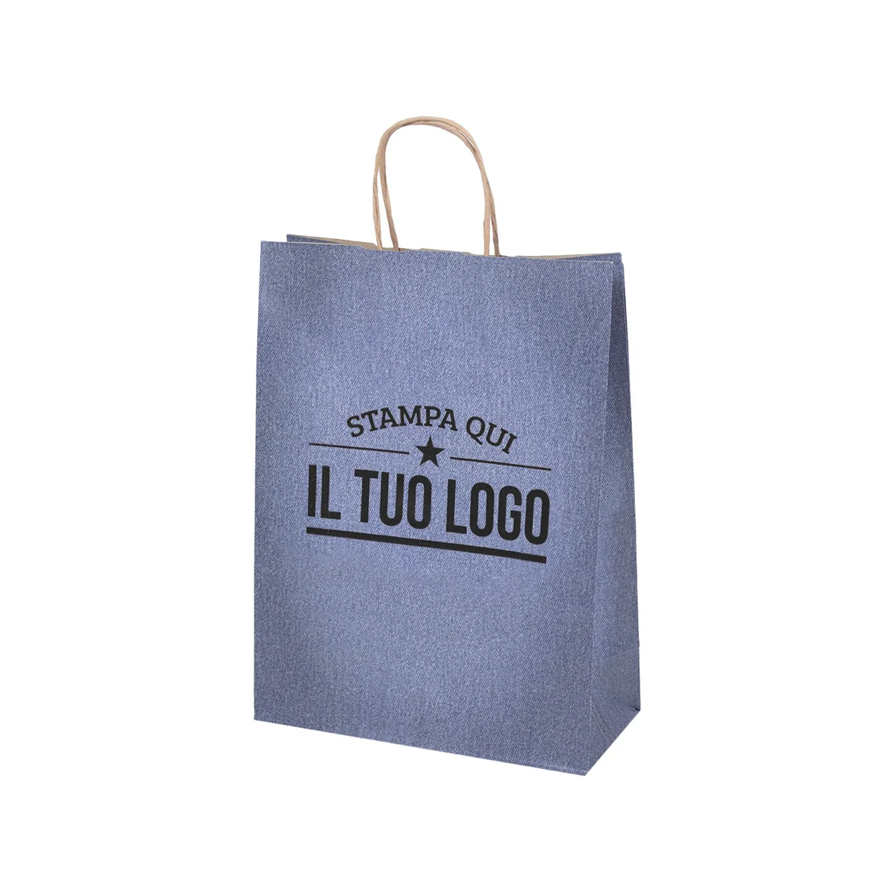 Shopper Carta Jeans Personalizzata Stampa Flessografica - Image 8