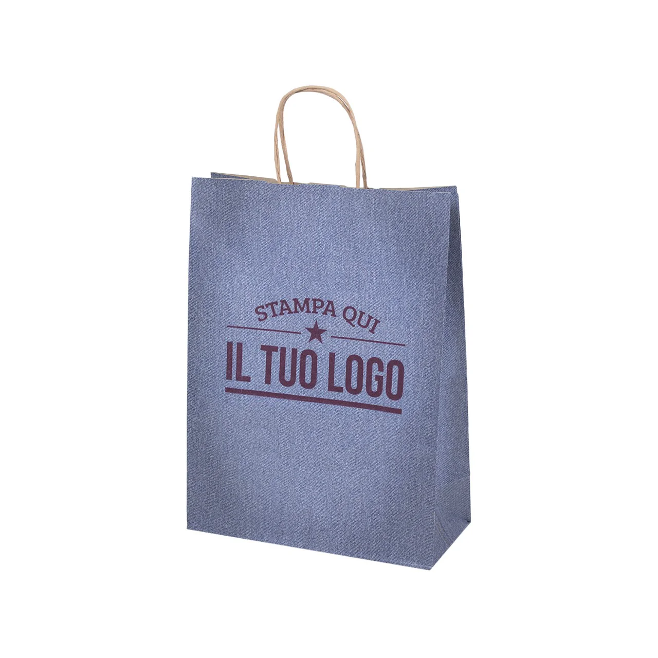 Shopper Carta Jeans Personalizzata Stampa Flessografica - Image 9