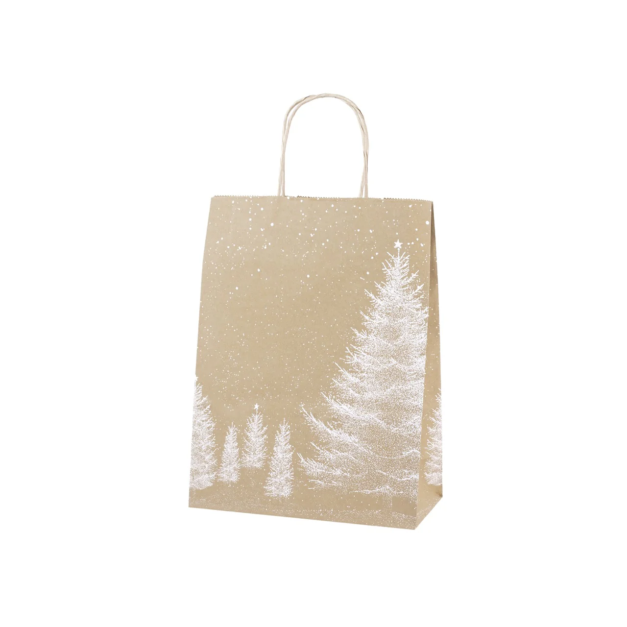 Shopper Carta Kraft Bianco Natale - Image 11