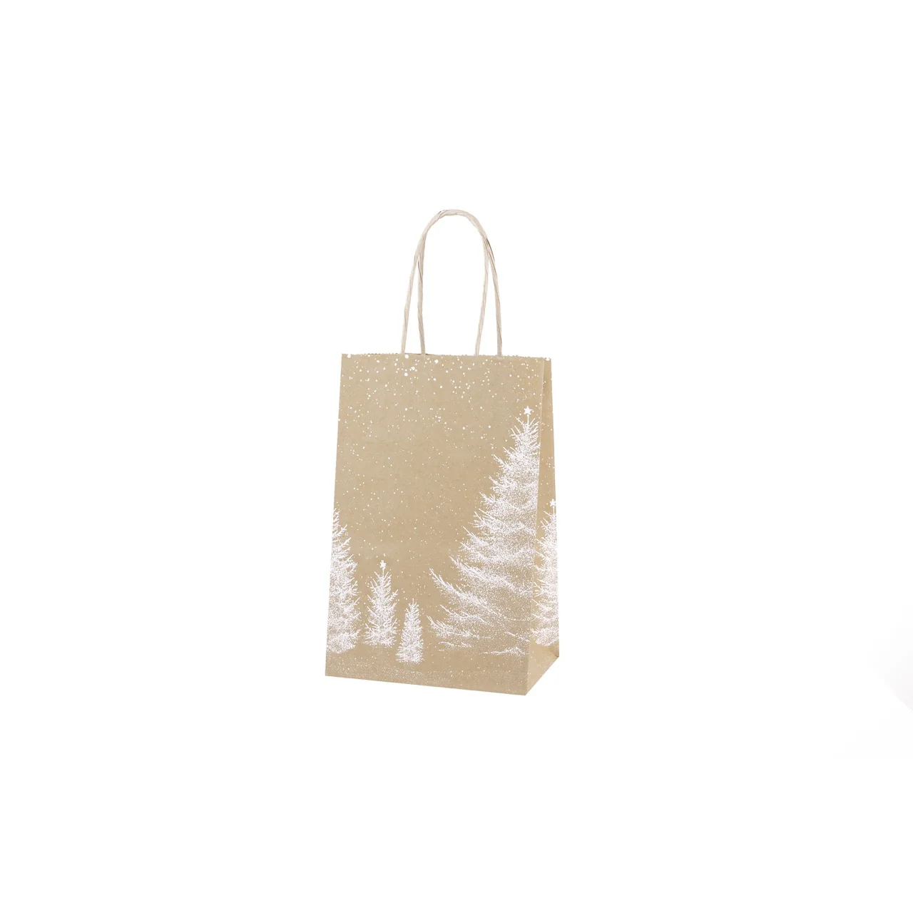 Shopper Carta Kraft Bianco Natale - Image 4