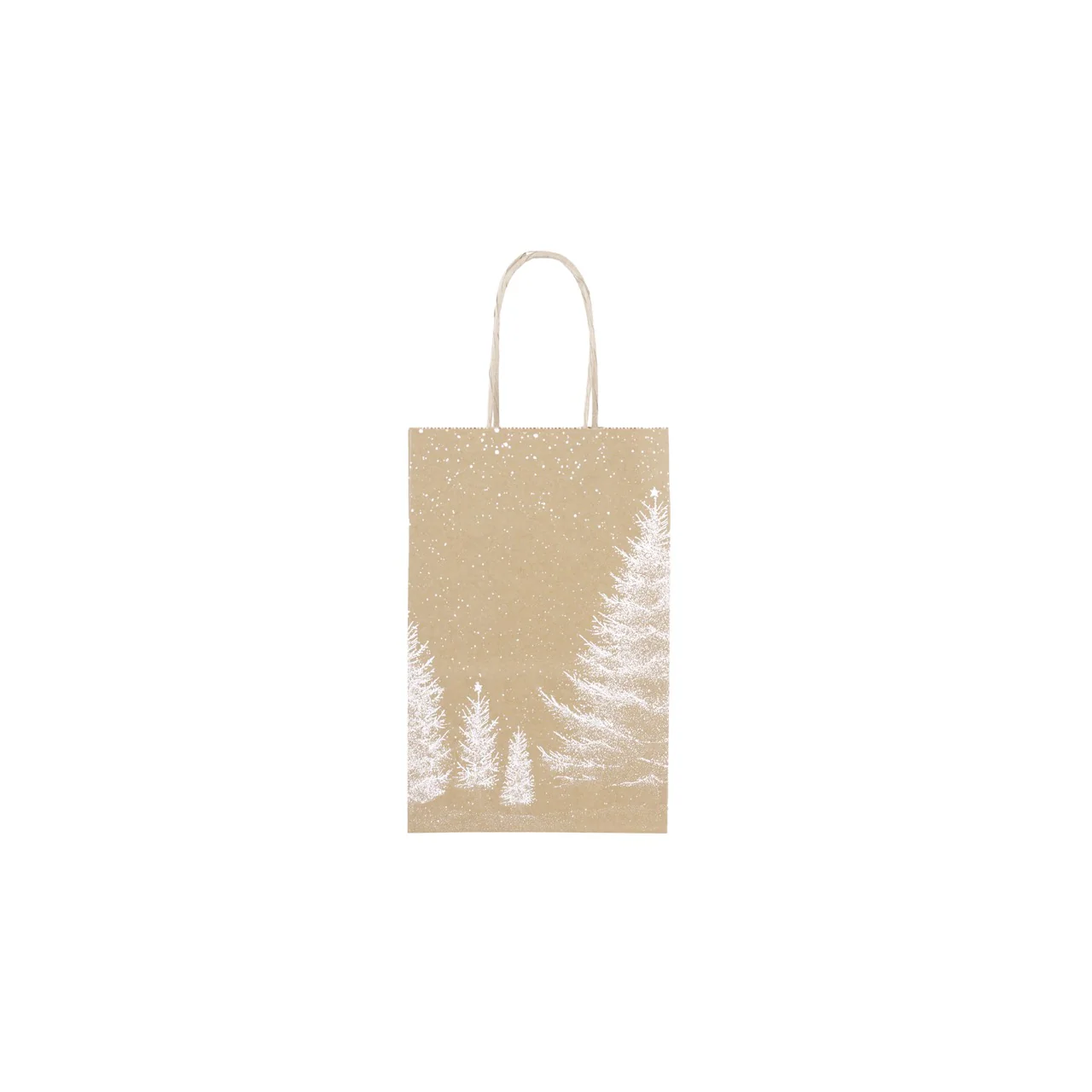 Shopper Carta Kraft Bianco Natale - Image 5