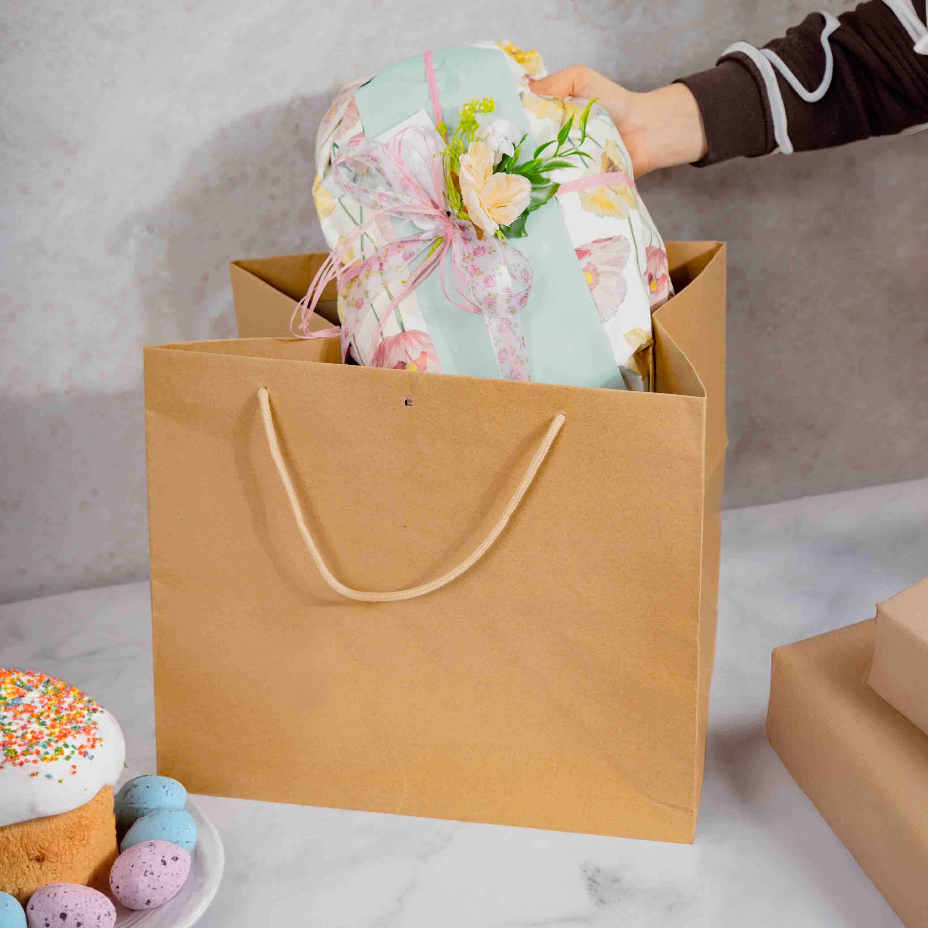 Shopper Carta Kraft Fondo XL Avana - Image 4