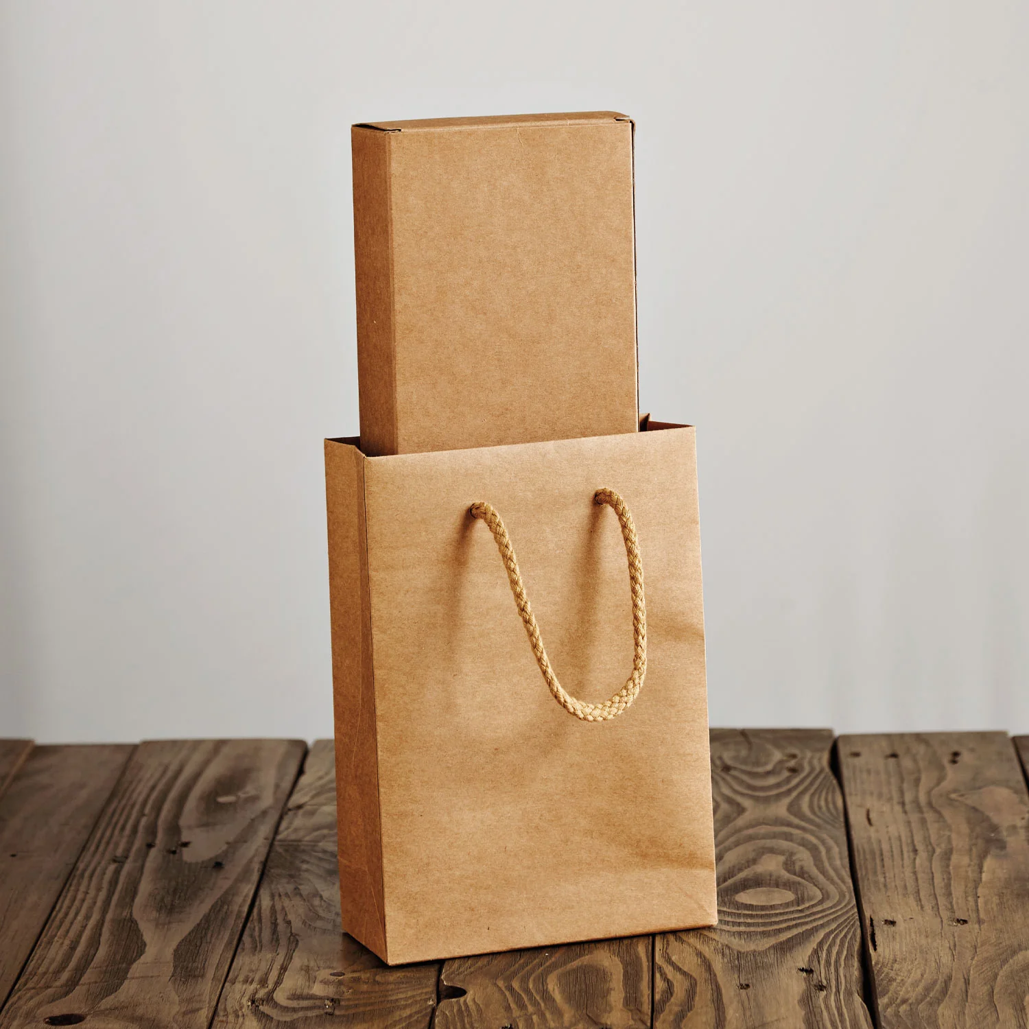 Shopper Carta Kraft Lusso Avana - Image 4