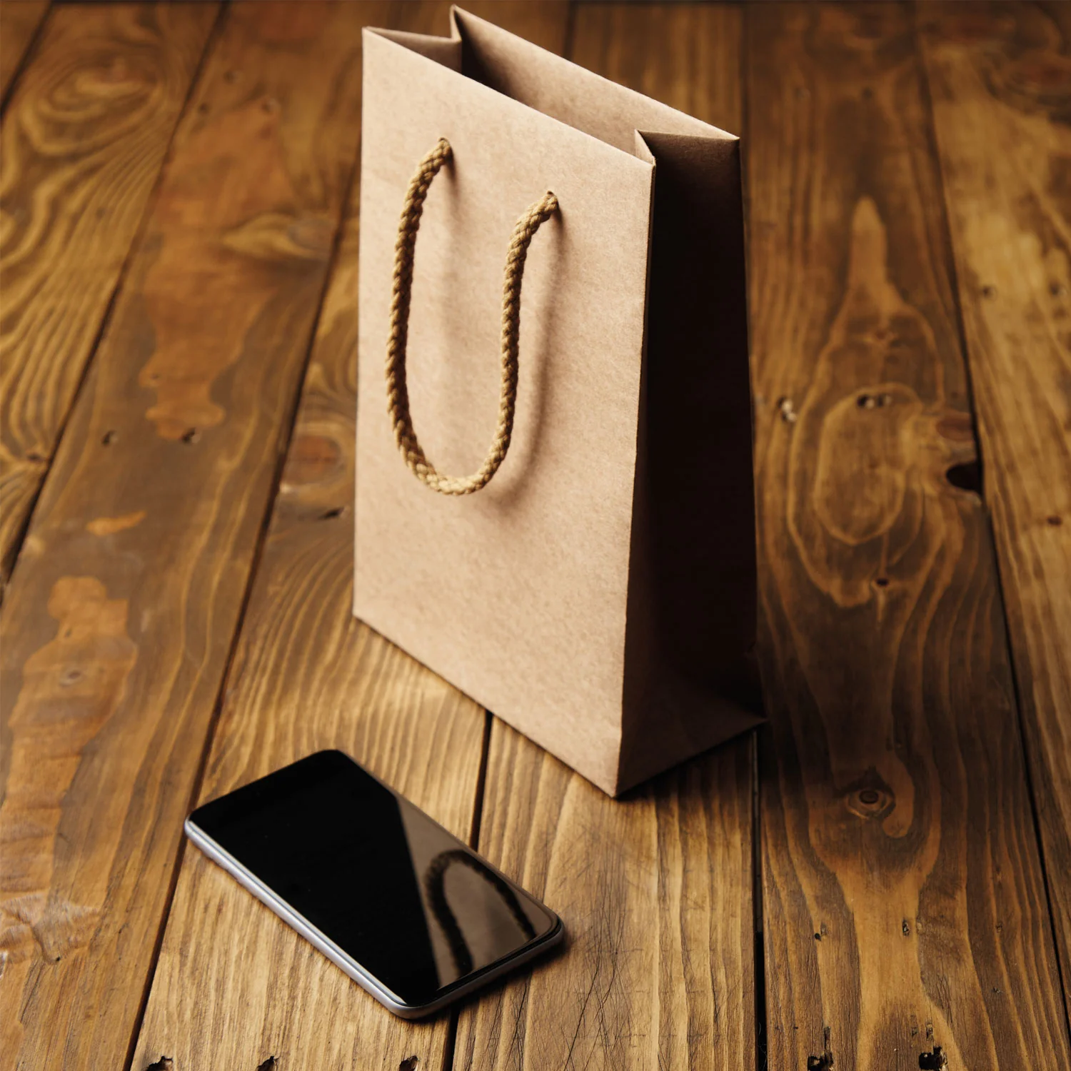 Shopper Carta Kraft Lusso Avana - Image 5