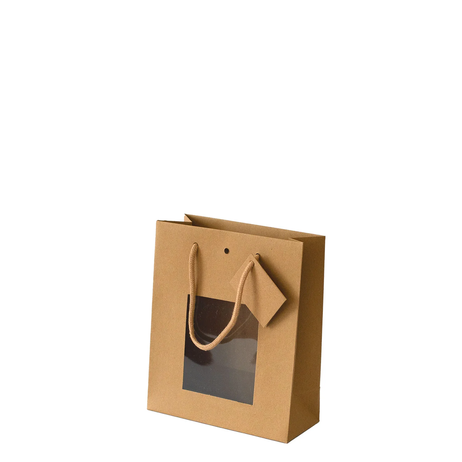 Shopper Carta Kraft Lusso con Finestra - Image 5
