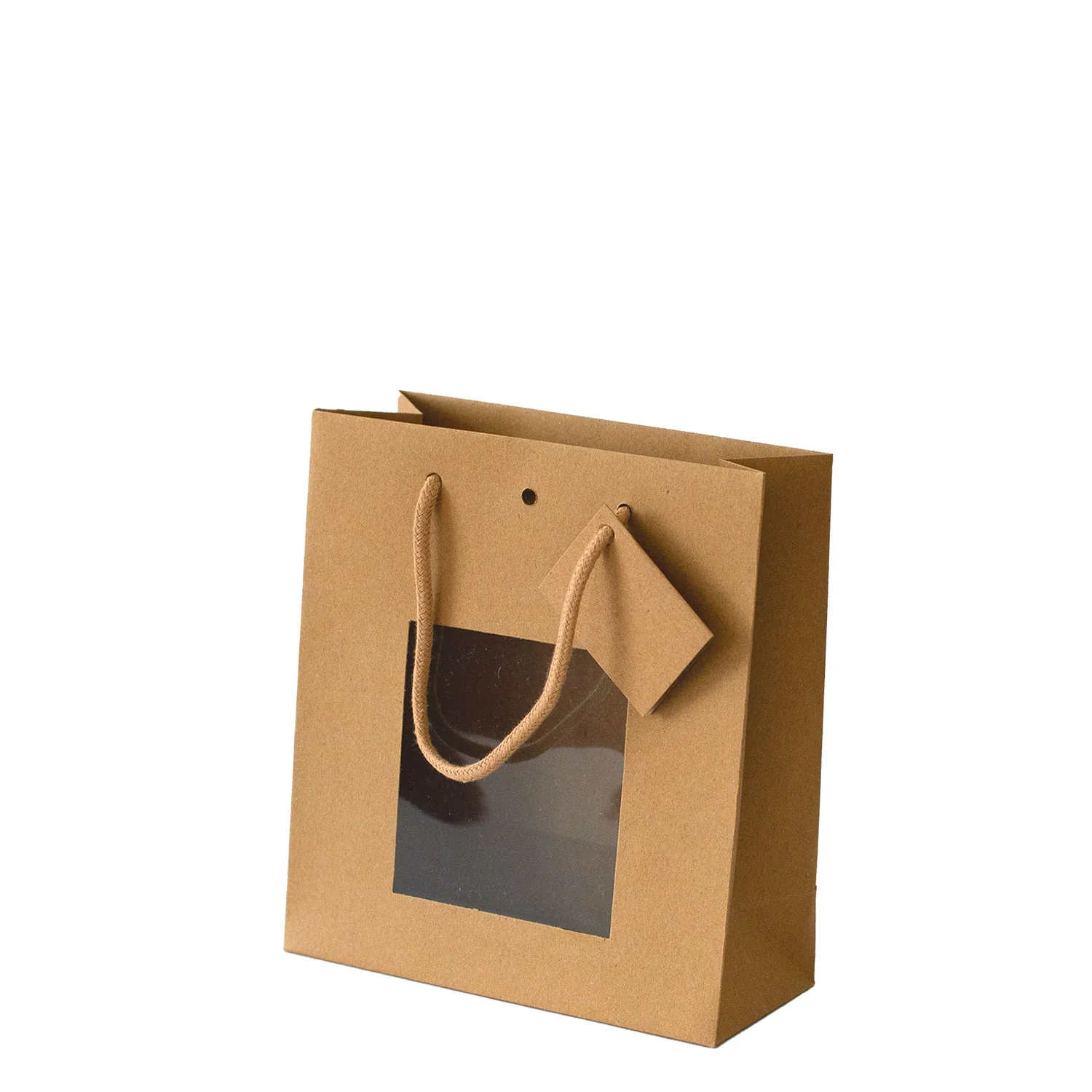 Shopper Carta Kraft Lusso con Finestra - Image 6
