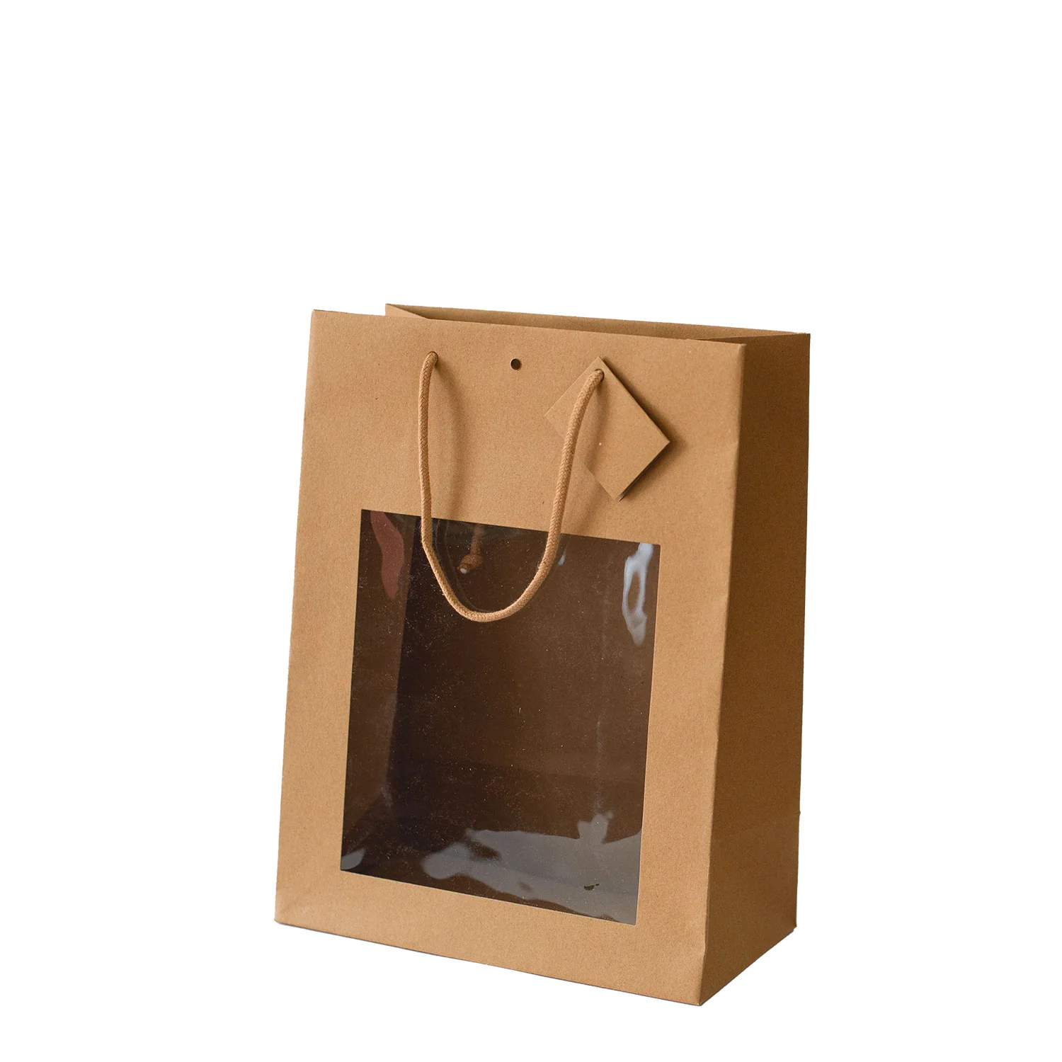 Shopper Carta Kraft Lusso con Finestra - Image 7