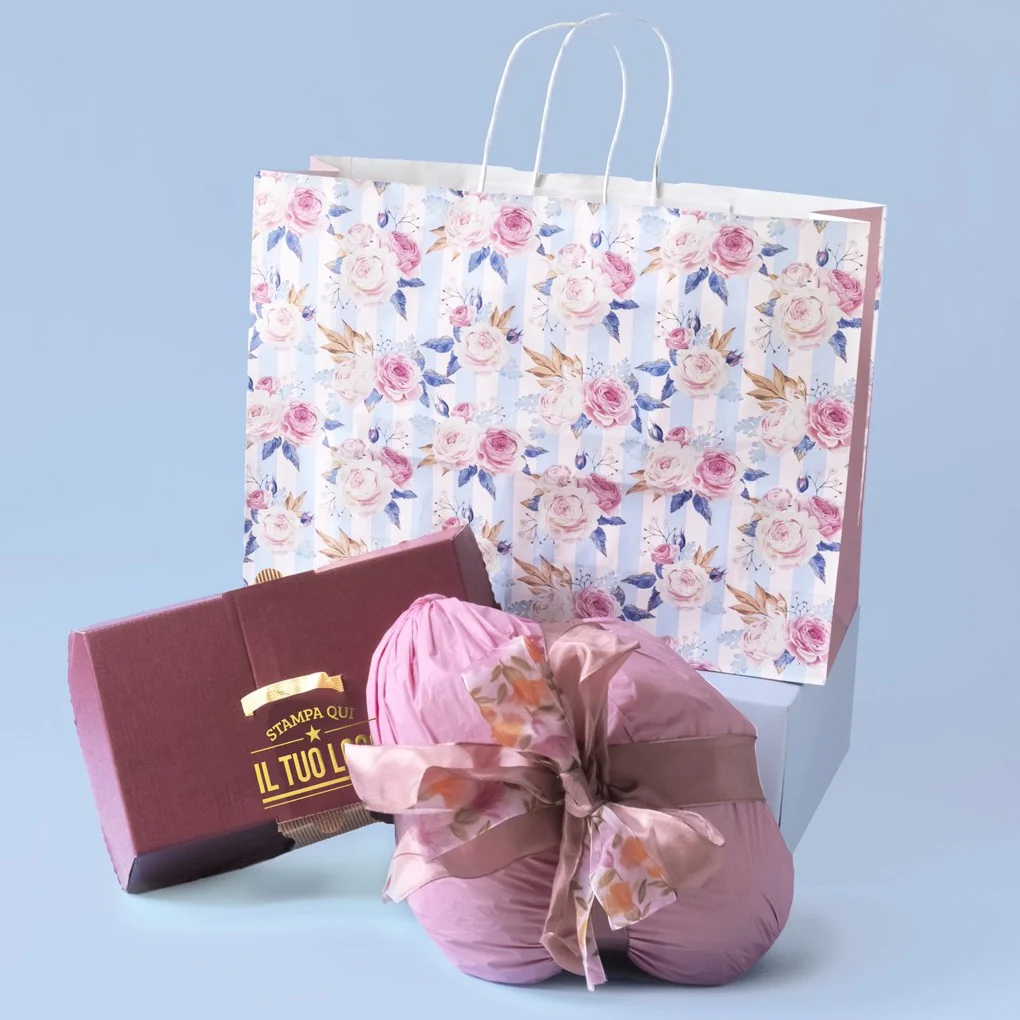 Shopper Carta Fantasia Rose Shabby Chic Manico in Cordino - Image 13