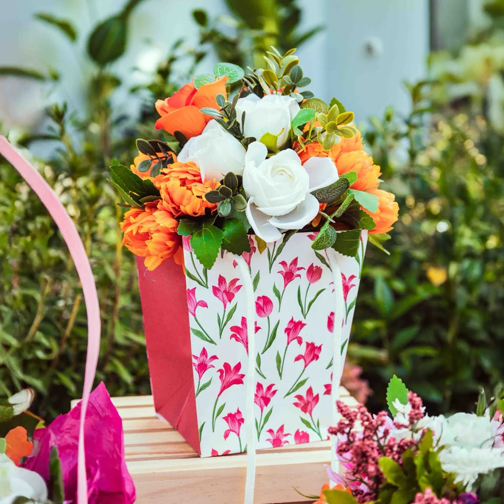 Shopper Carta Impermeabile Fiori - Image 2