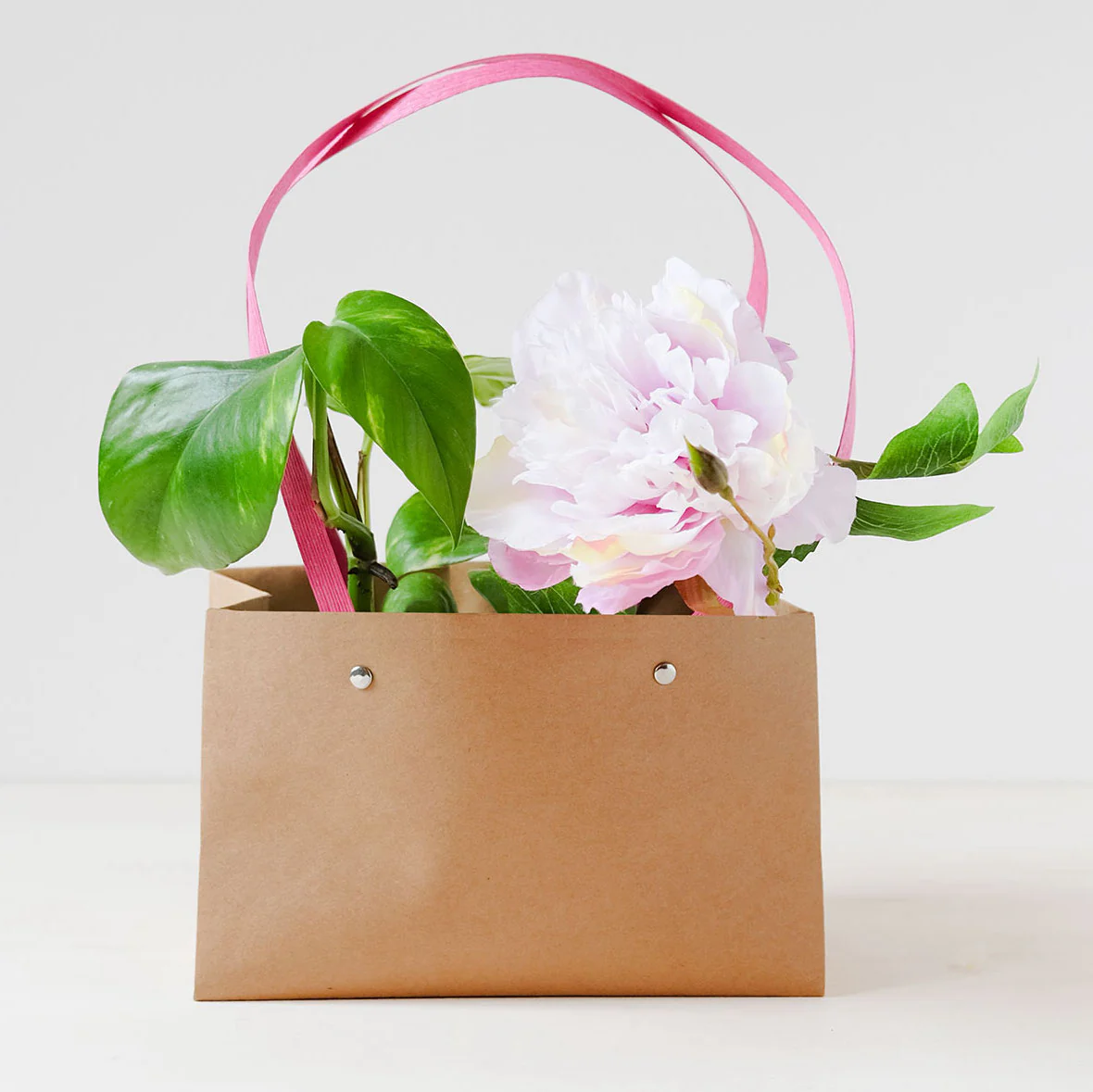 Shopper Fiori Rettangolare Carta Impermeabile 250gr - Image 3