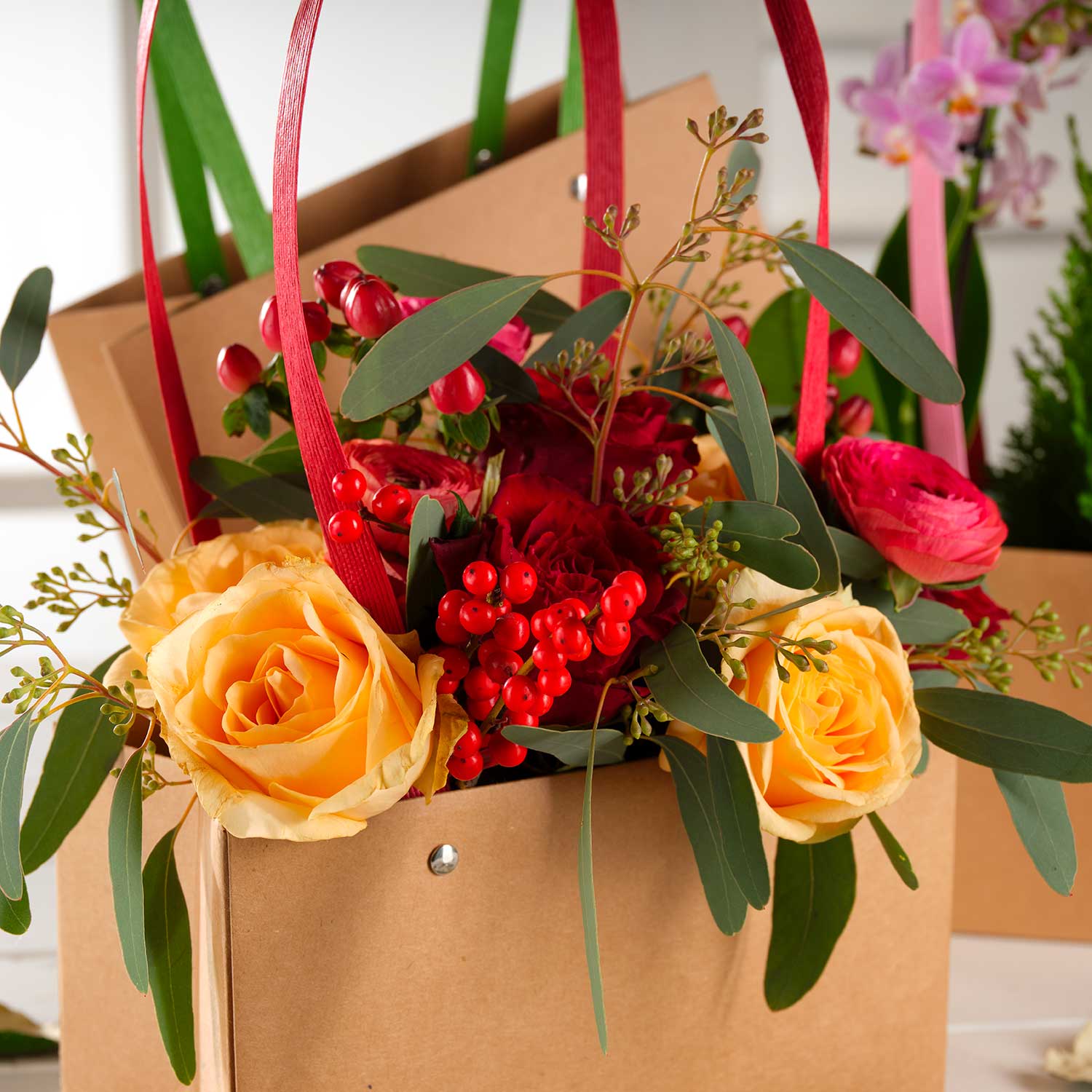 Shopper Fiori Rettangolare Carta Impermeabile 250gr - Image 6