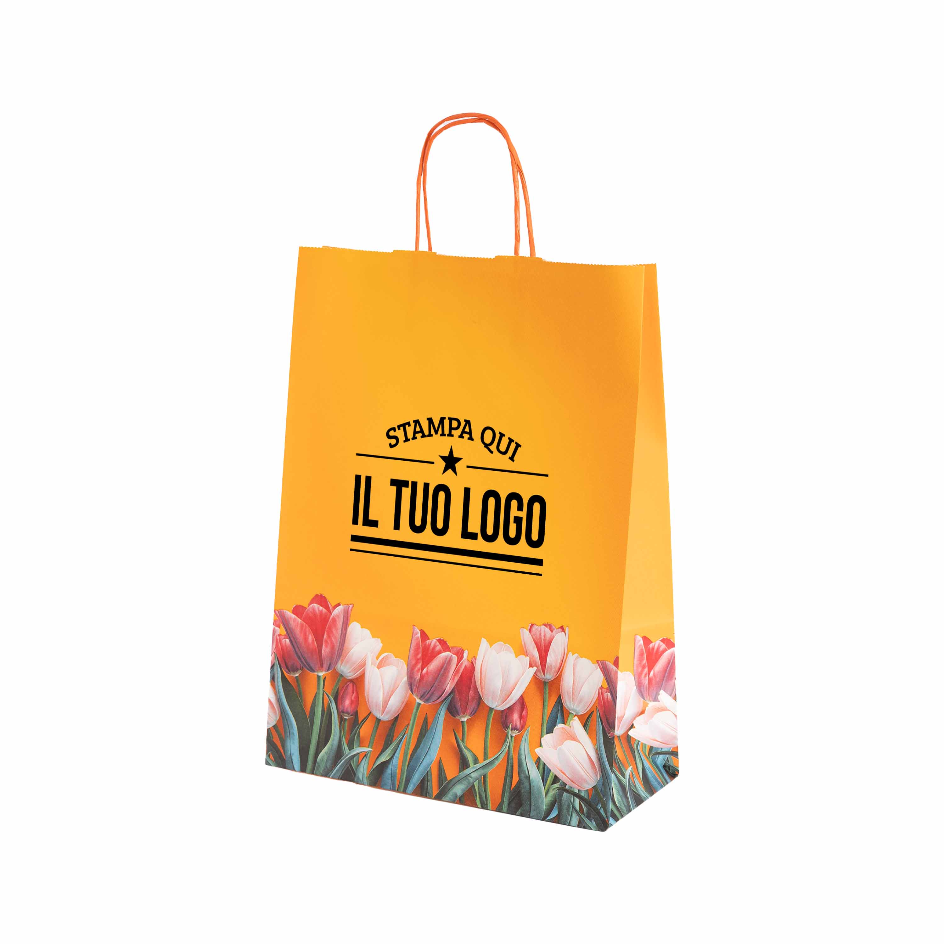 Shopper carta Tulipano Personalizzabile con cordino - Image 3