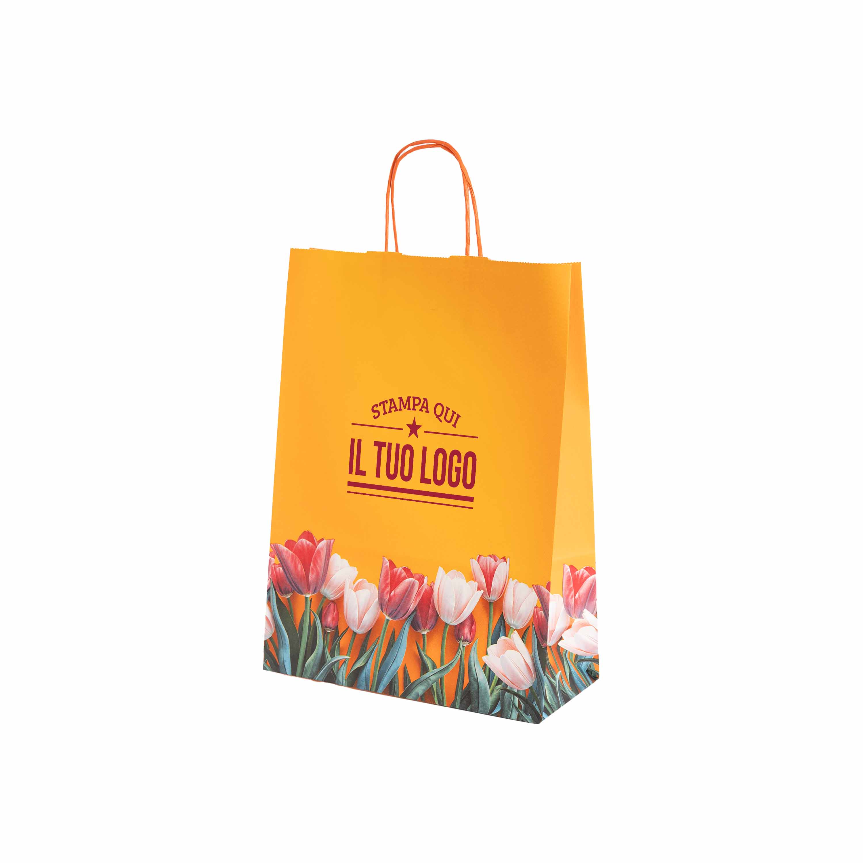 Shopper carta Tulipano Personalizzabile con cordino - Image 4