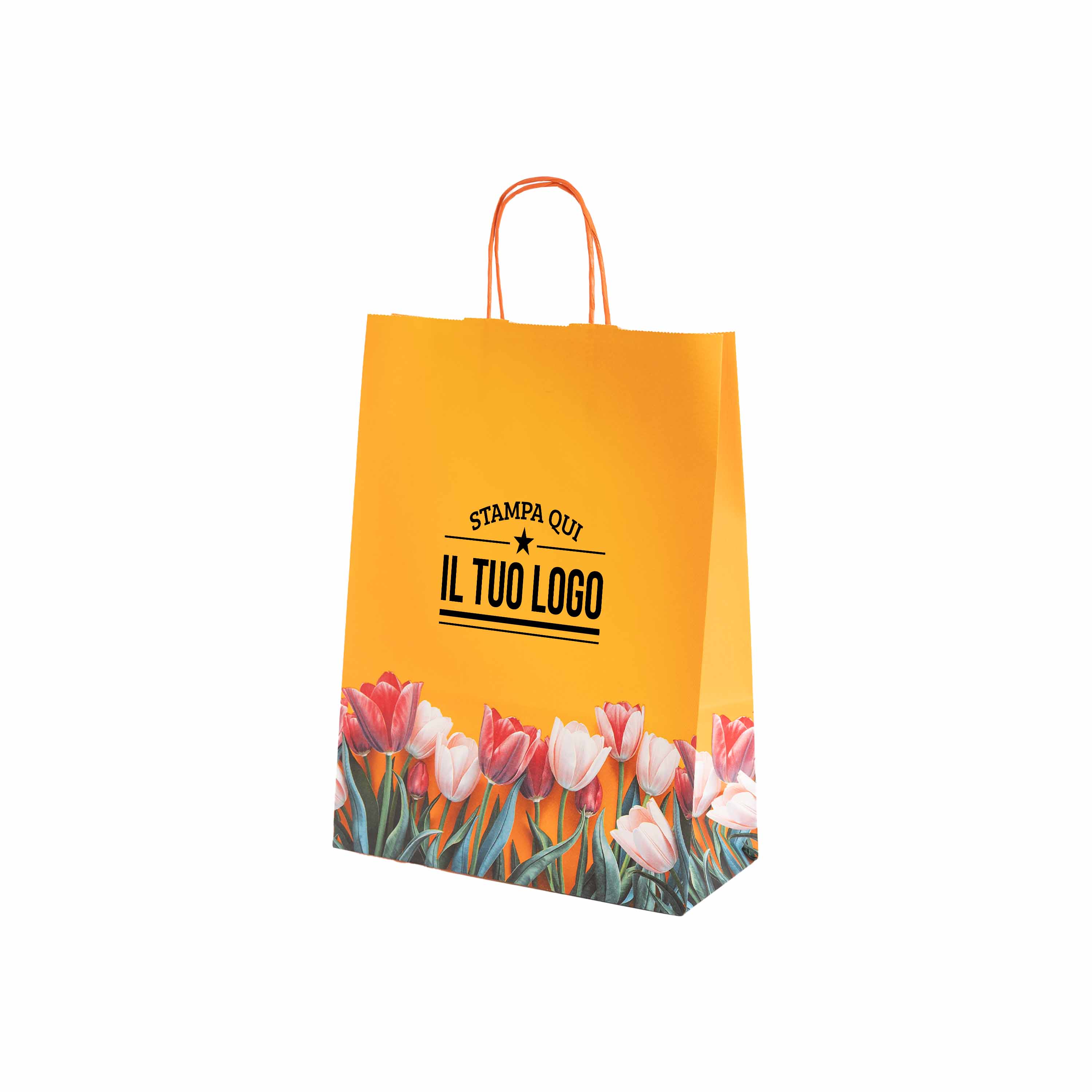 Shopper carta Tulipano Personalizzabile con cordino - Image 5