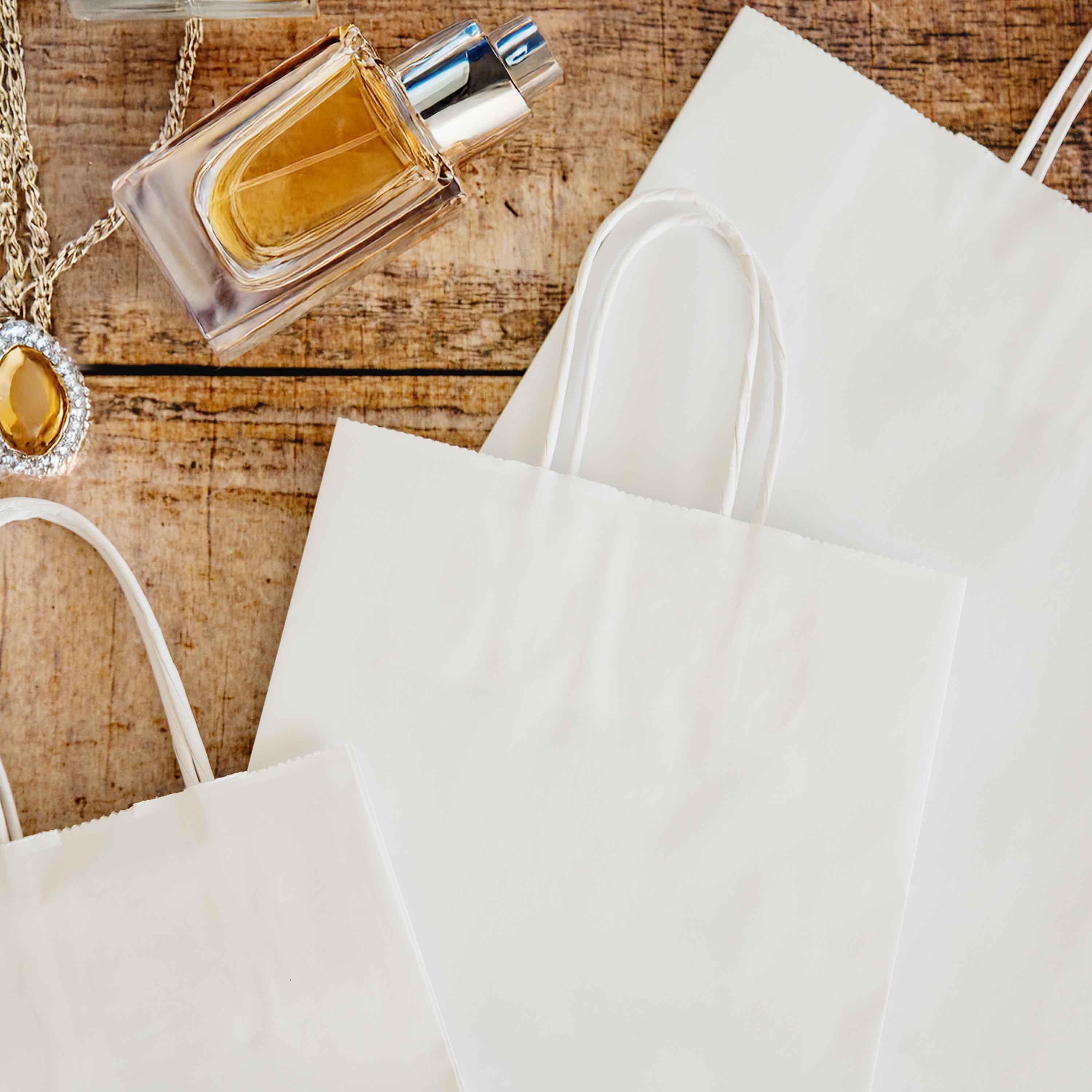 Shopper Carta White Manico in Cordino - Image 3