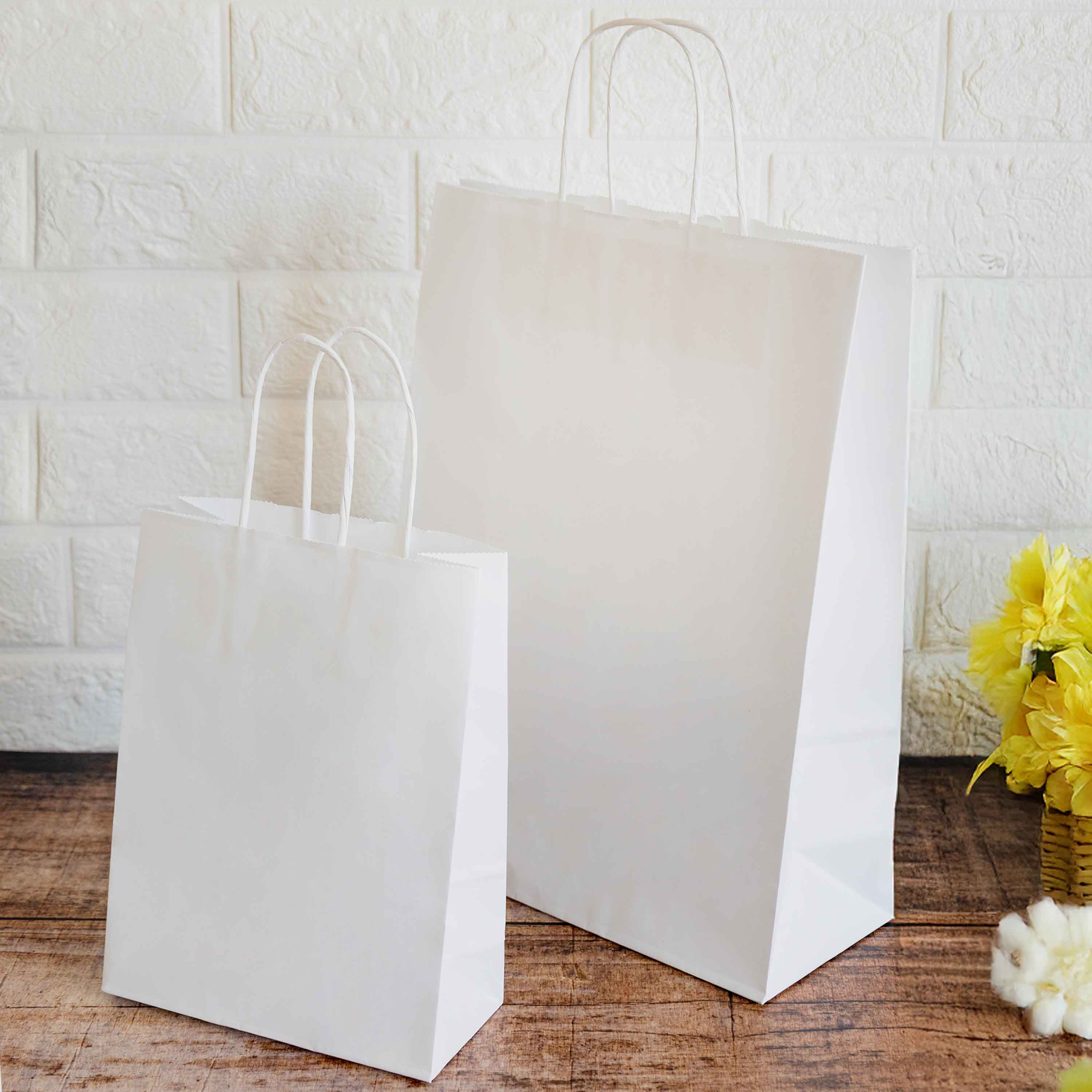 Shopper Carta White Manico in Cordino - Image 4