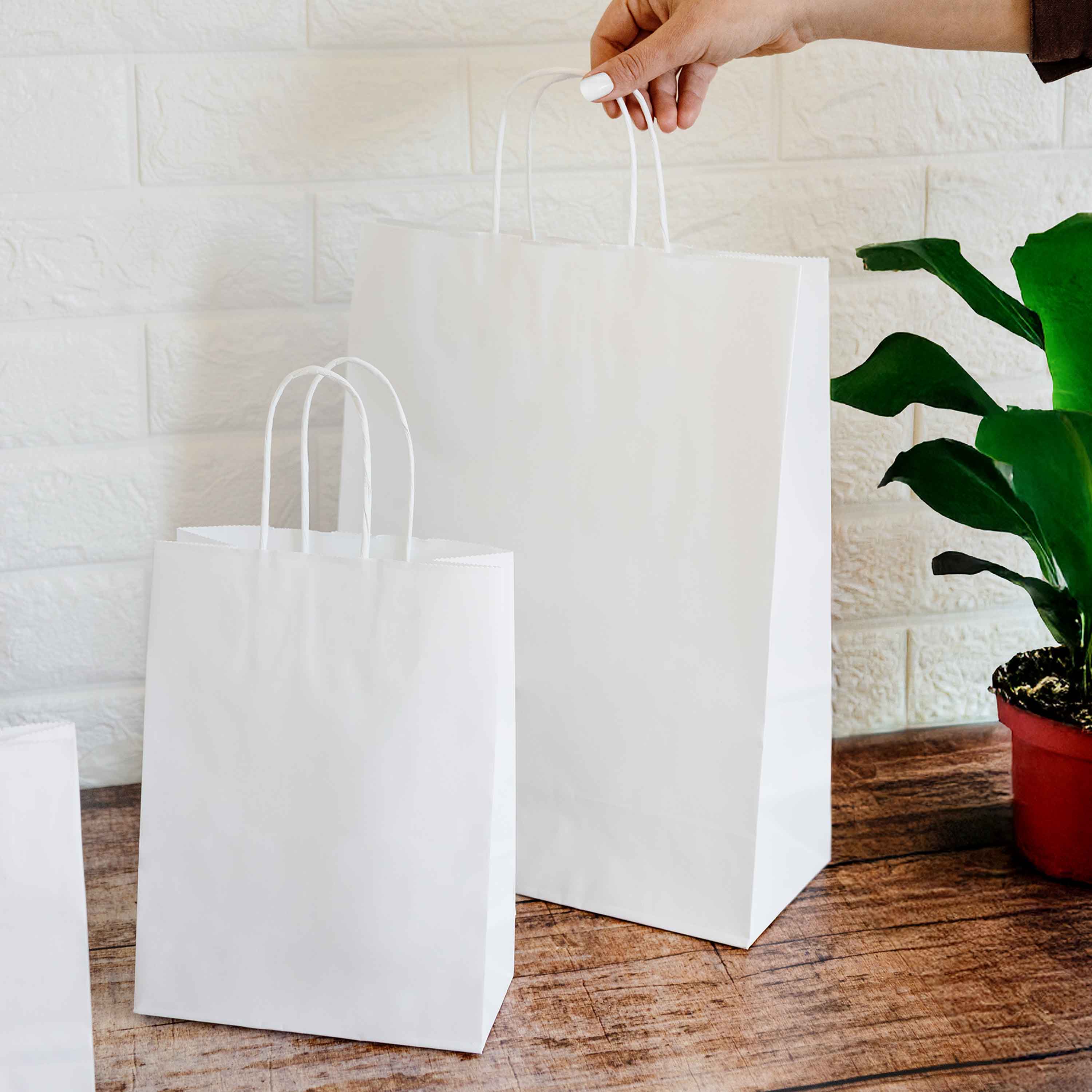 Shopper Carta White Manico in Cordino - Image 7
