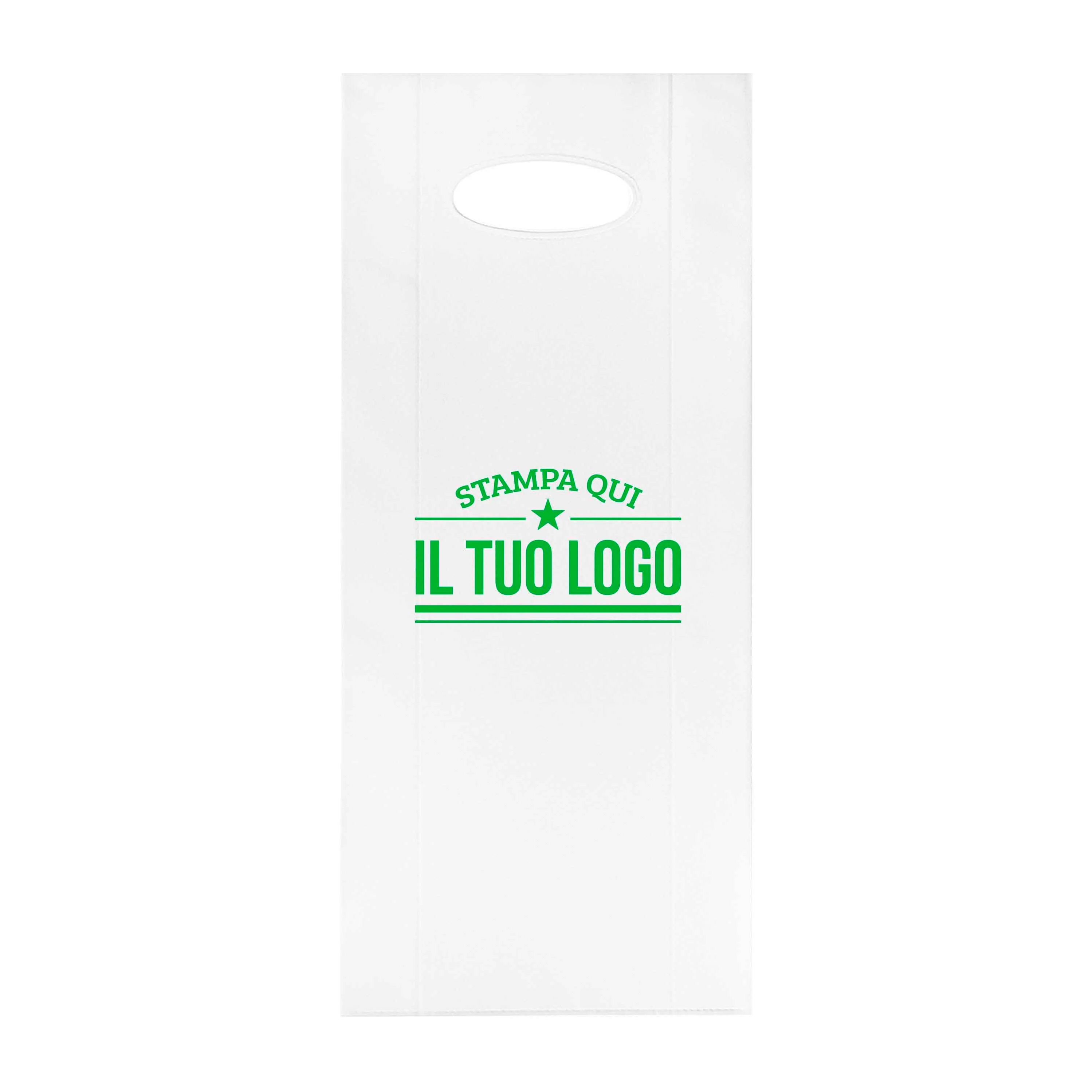 Shopper in Plastica Bianca Porta Bottiglie Personalizzabile - Image 12