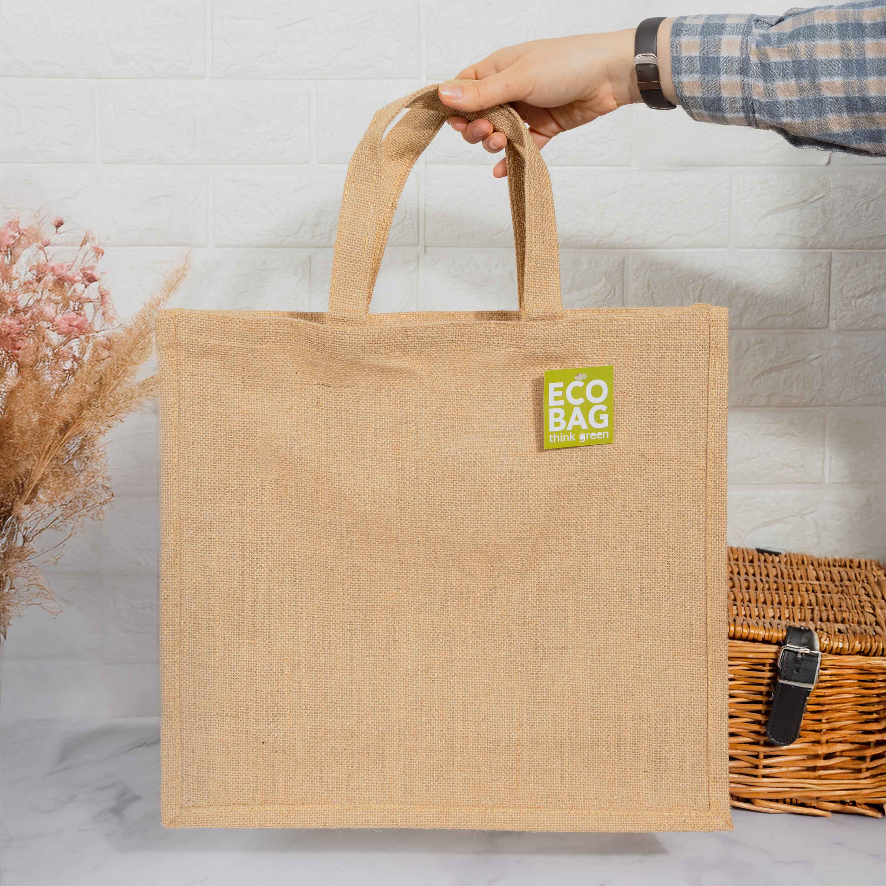 Shopper Juta Naturale con Soffietto Laterale - Image 2