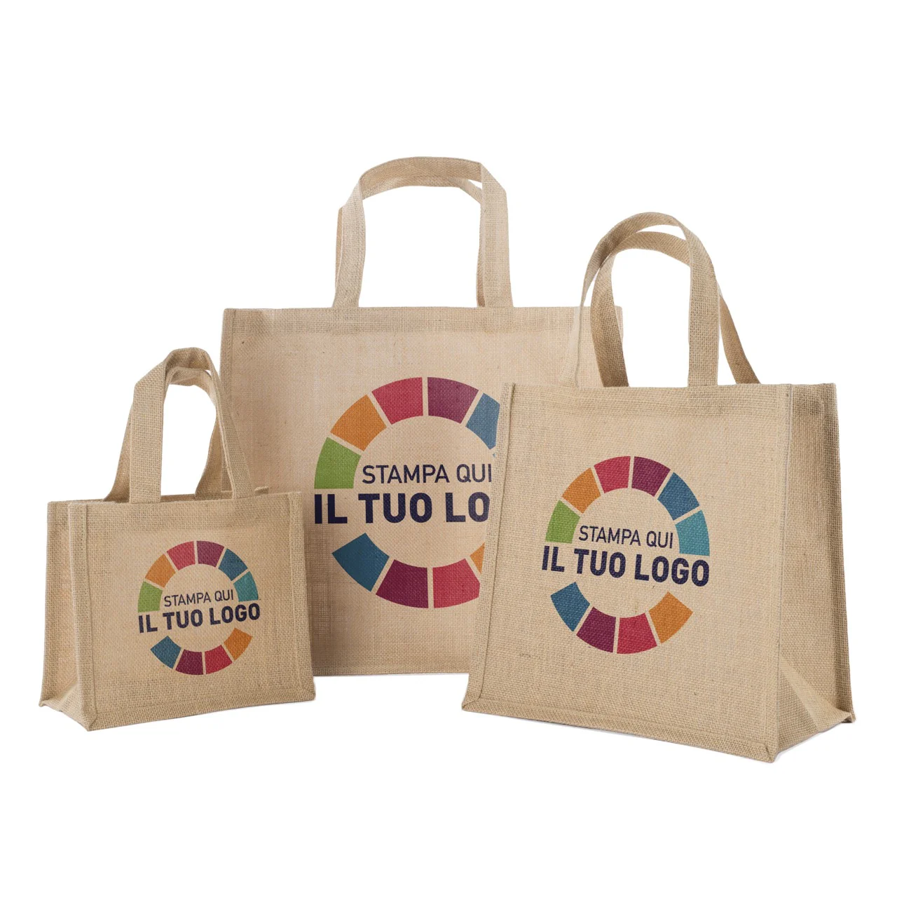 Shopper in Juta Personalizzabile con Manico Piatto - Image 2