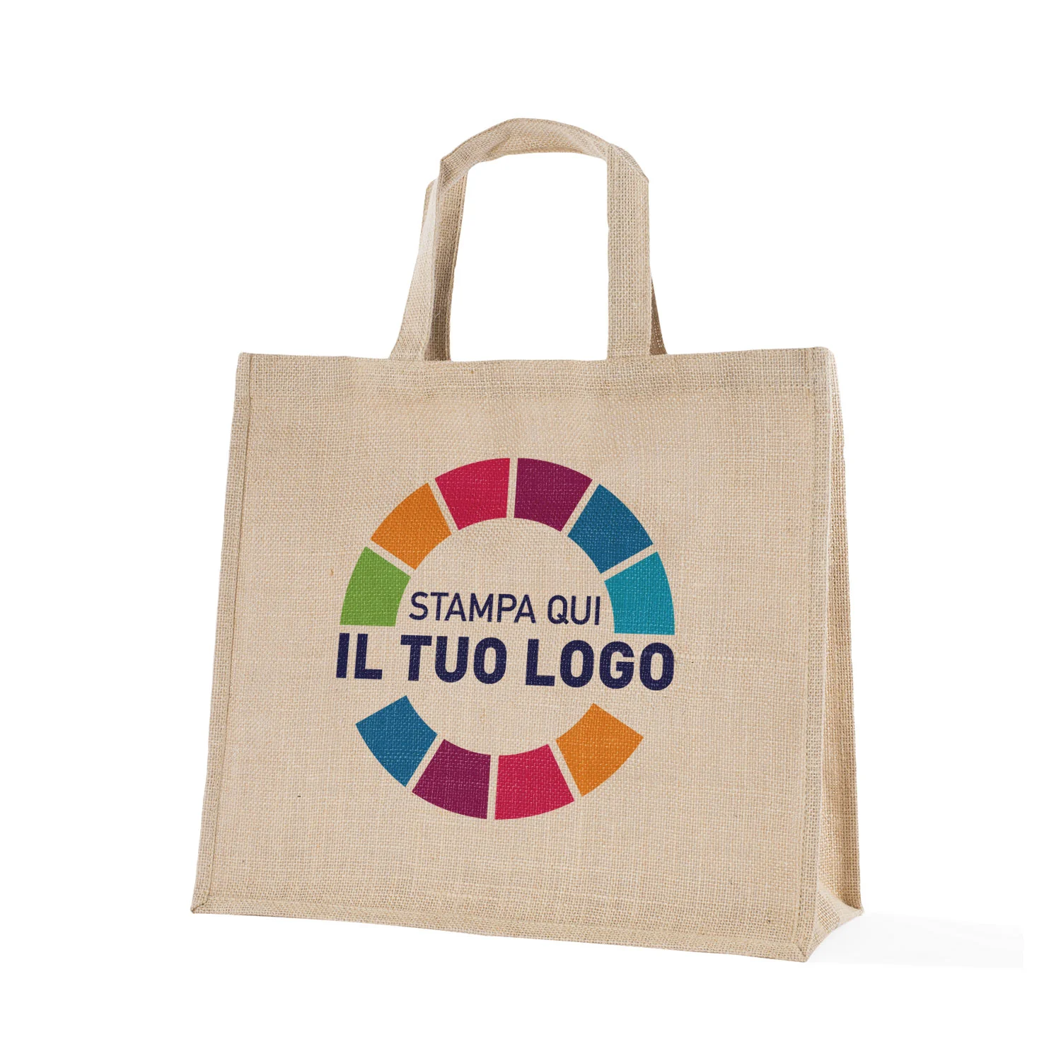 Shopper in Juta Personalizzabile con Manico Piatto - Image 3