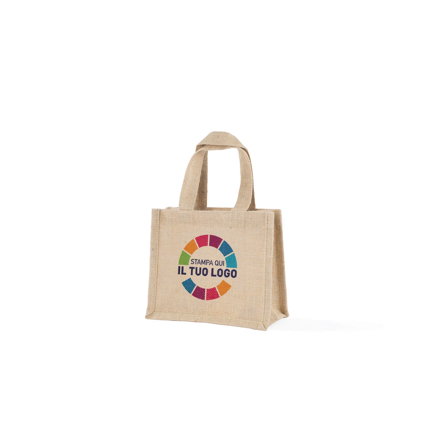 Shopper in Juta Personalizzabile con Manico Piatto - Image 4