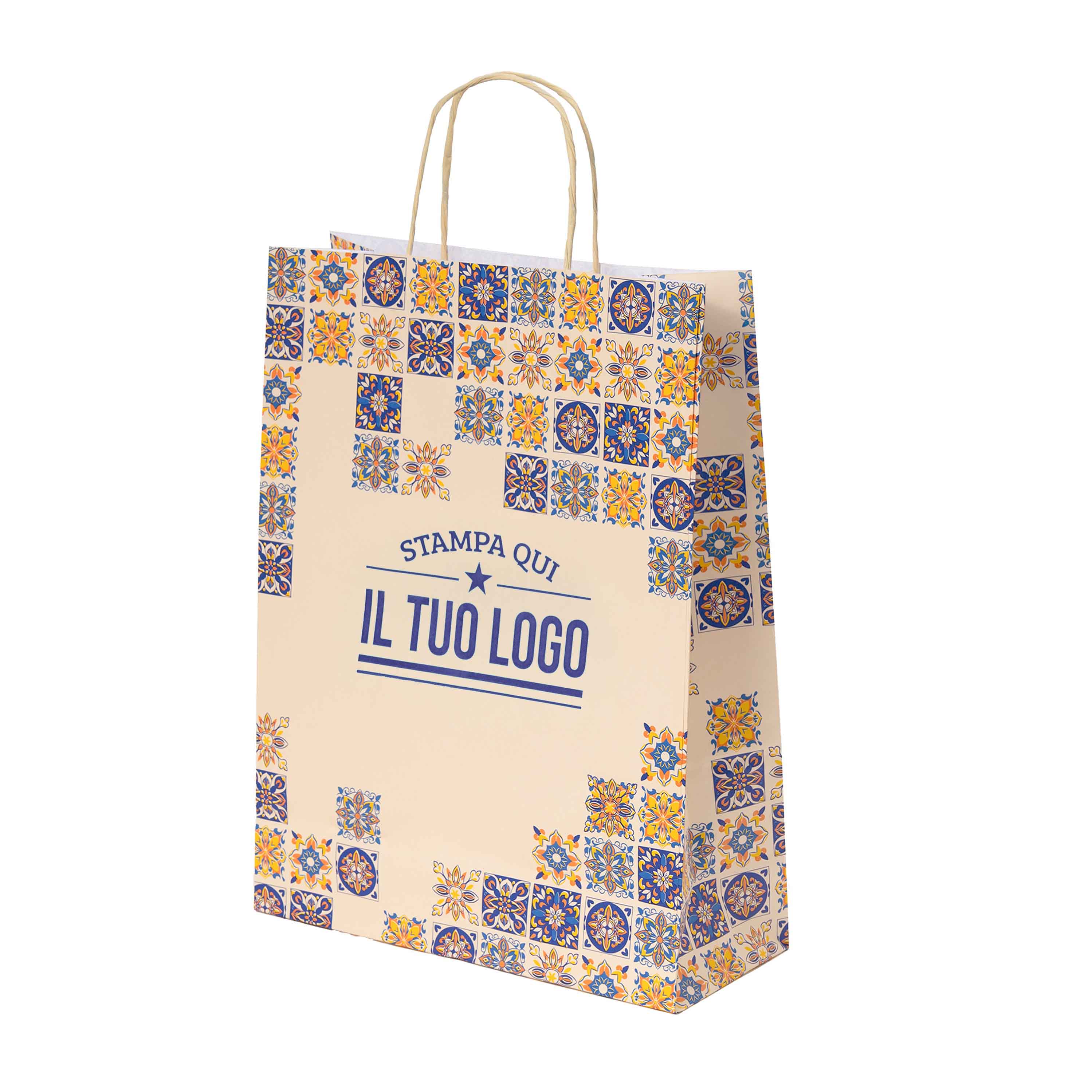 Shopper Maioliche Colorate in Carta Personalizzabili - Image 13