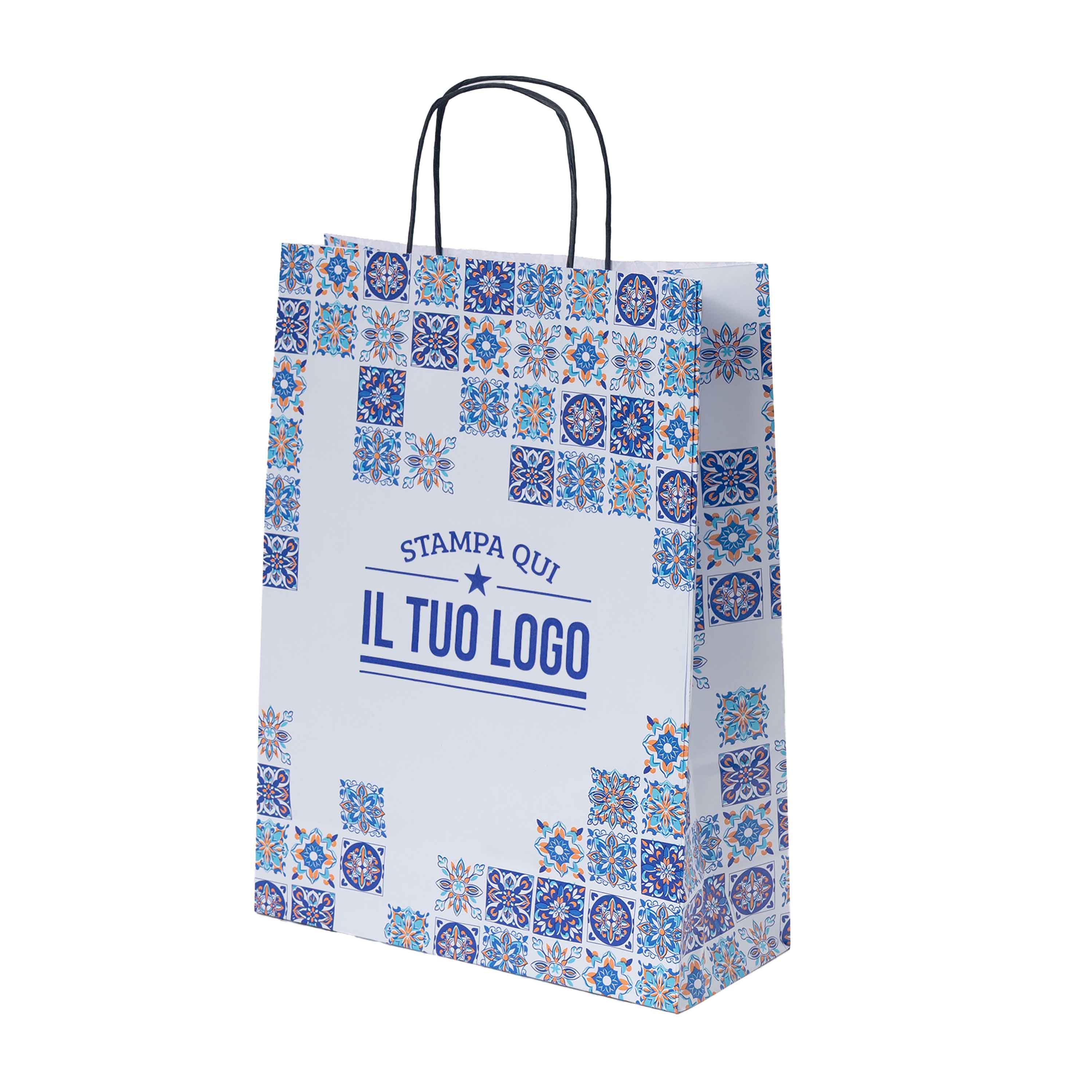 Shopper Maioliche Colorate in Carta Personalizzabili - Image 15