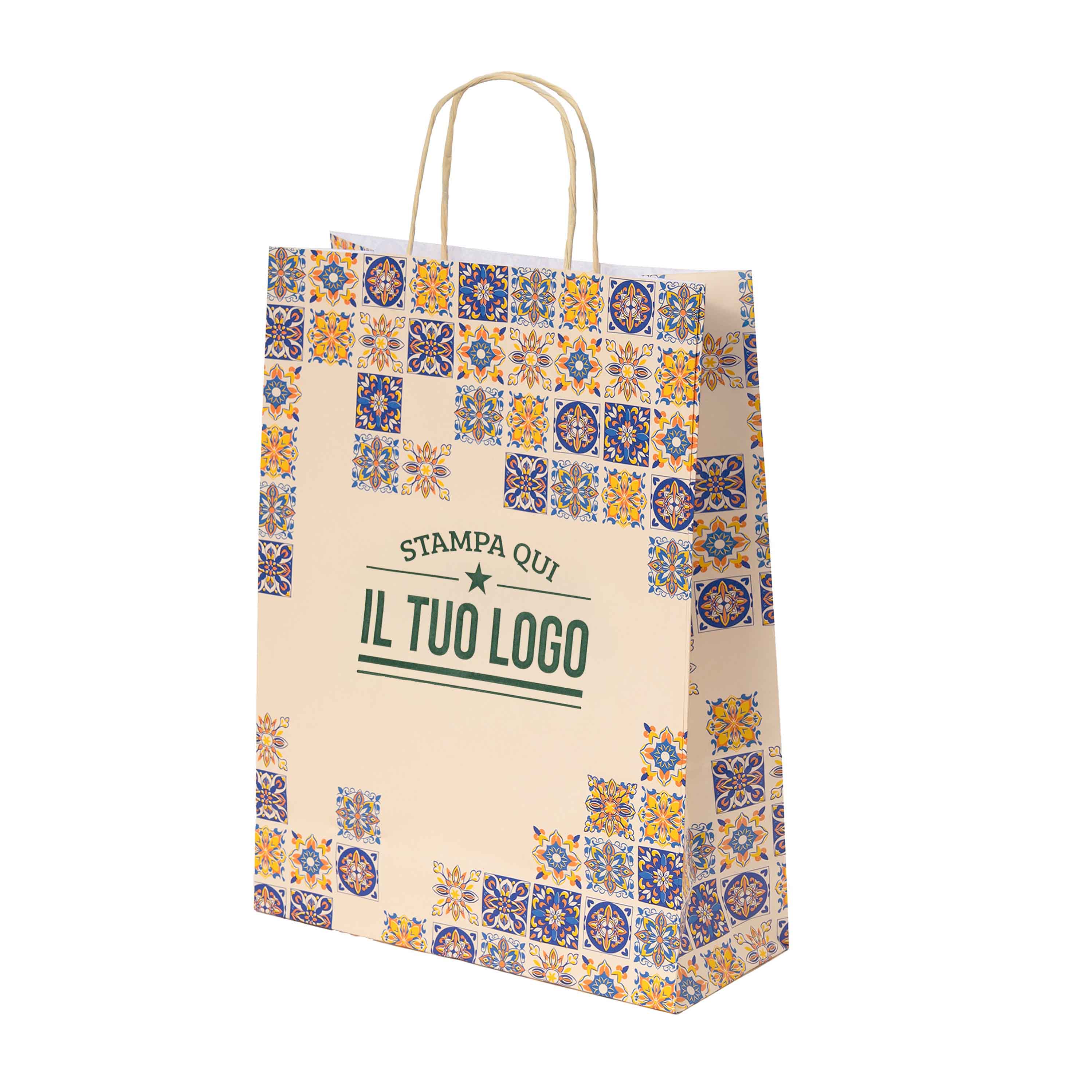 Shopper Maioliche Colorate in Carta Personalizzabili - Image 16
