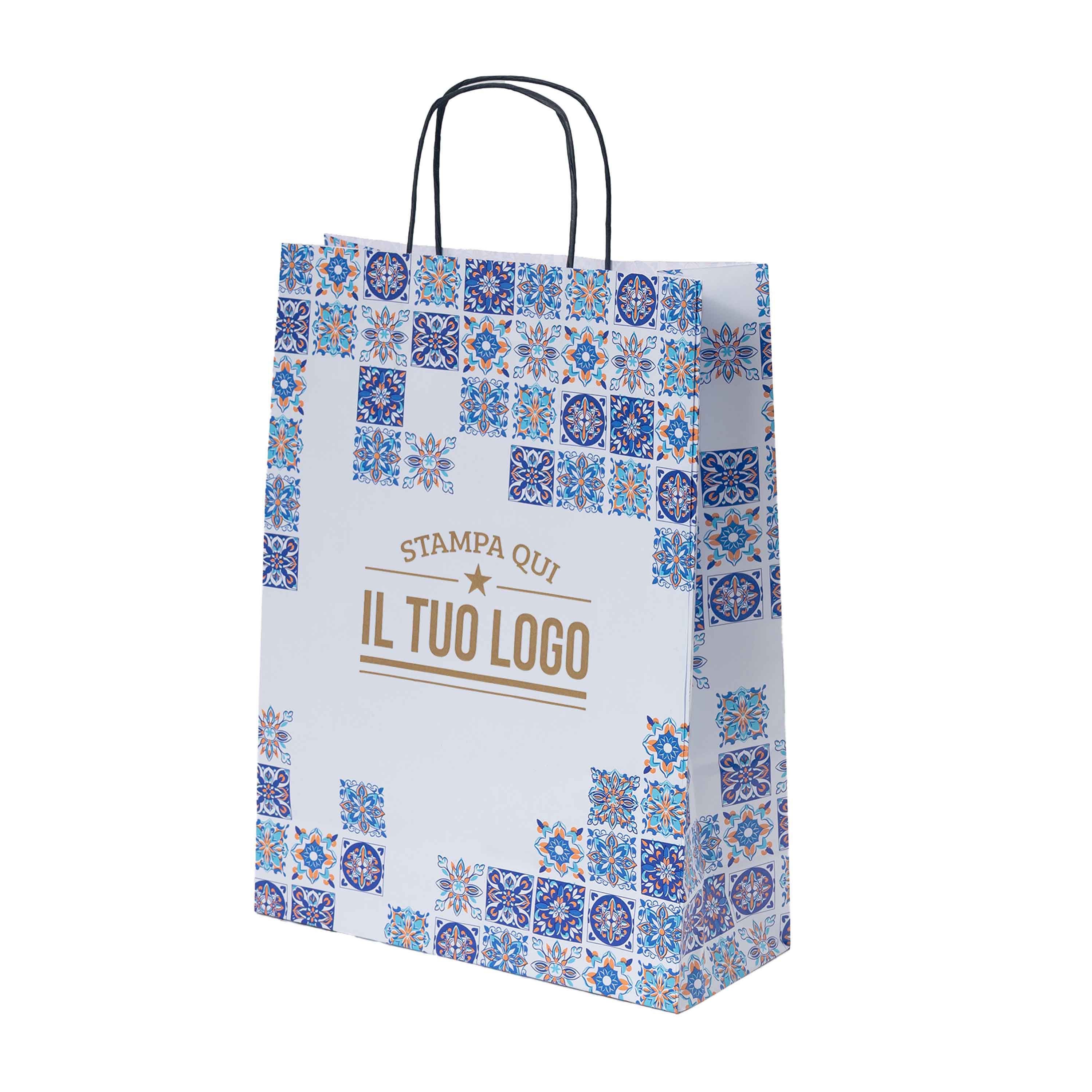 Shopper Maioliche Colorate in Carta Personalizzabili - Image 20