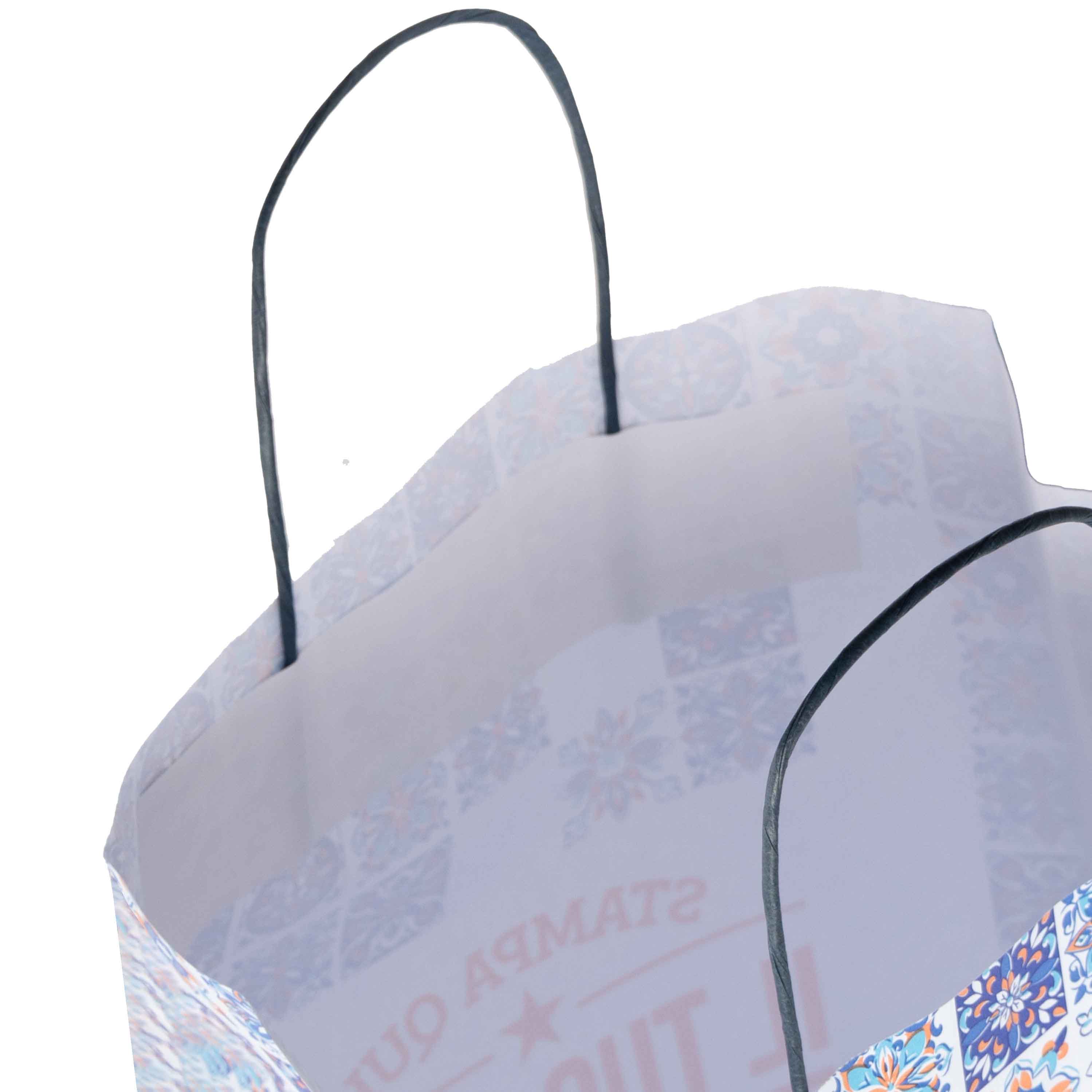 Shopper Maioliche Colorate in Carta Personalizzabili - Image 4