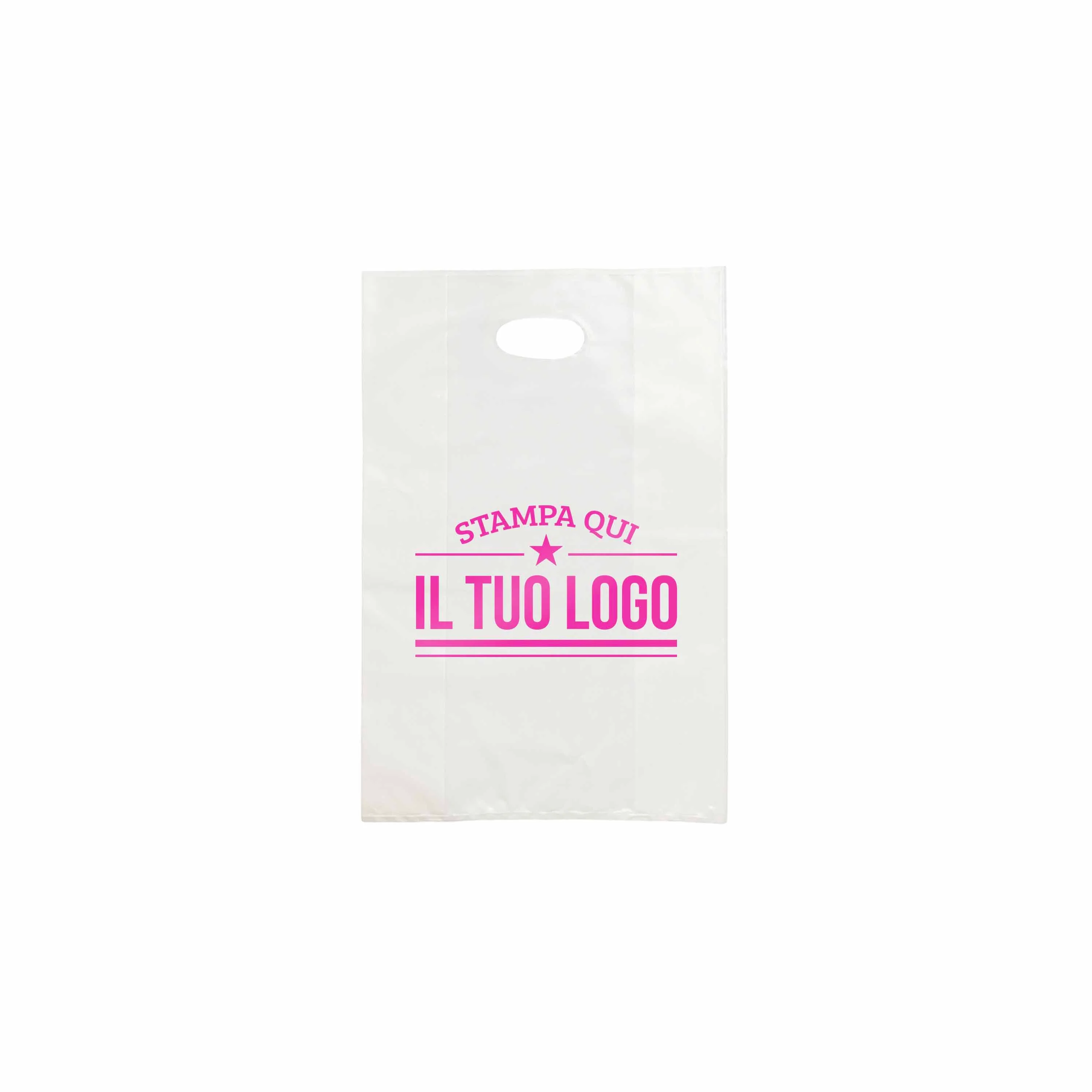 Shopper in Plastica Bianca Personalizzabile - Image 14