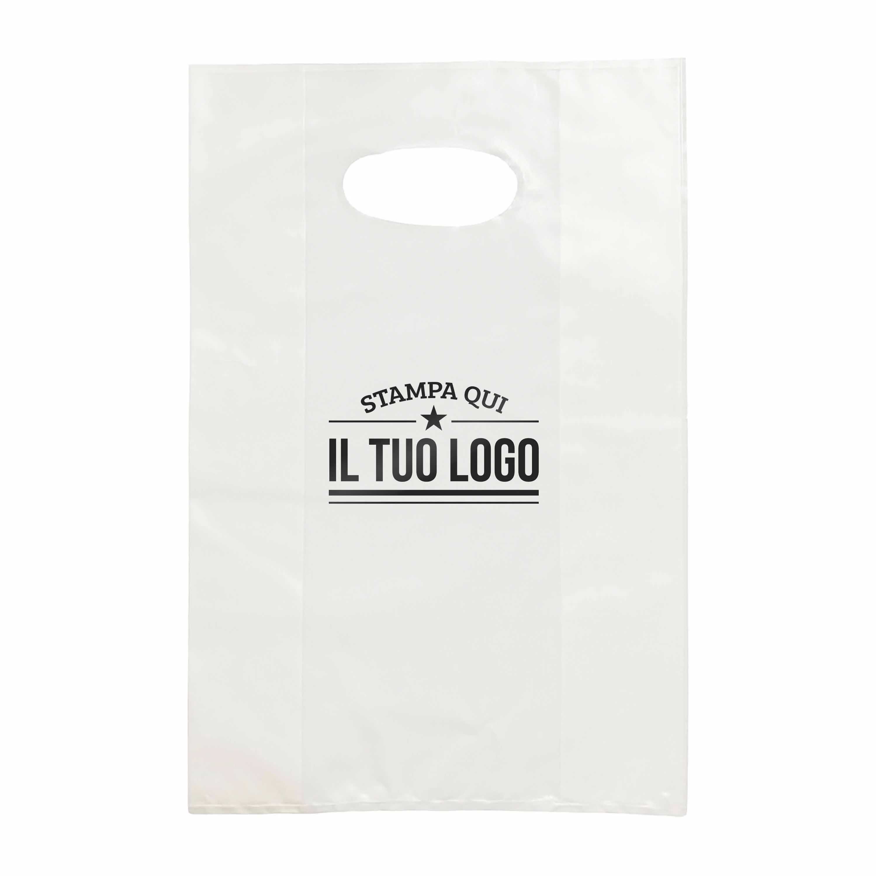 Shopper in Plastica Bianca Personalizzabile - Image 20