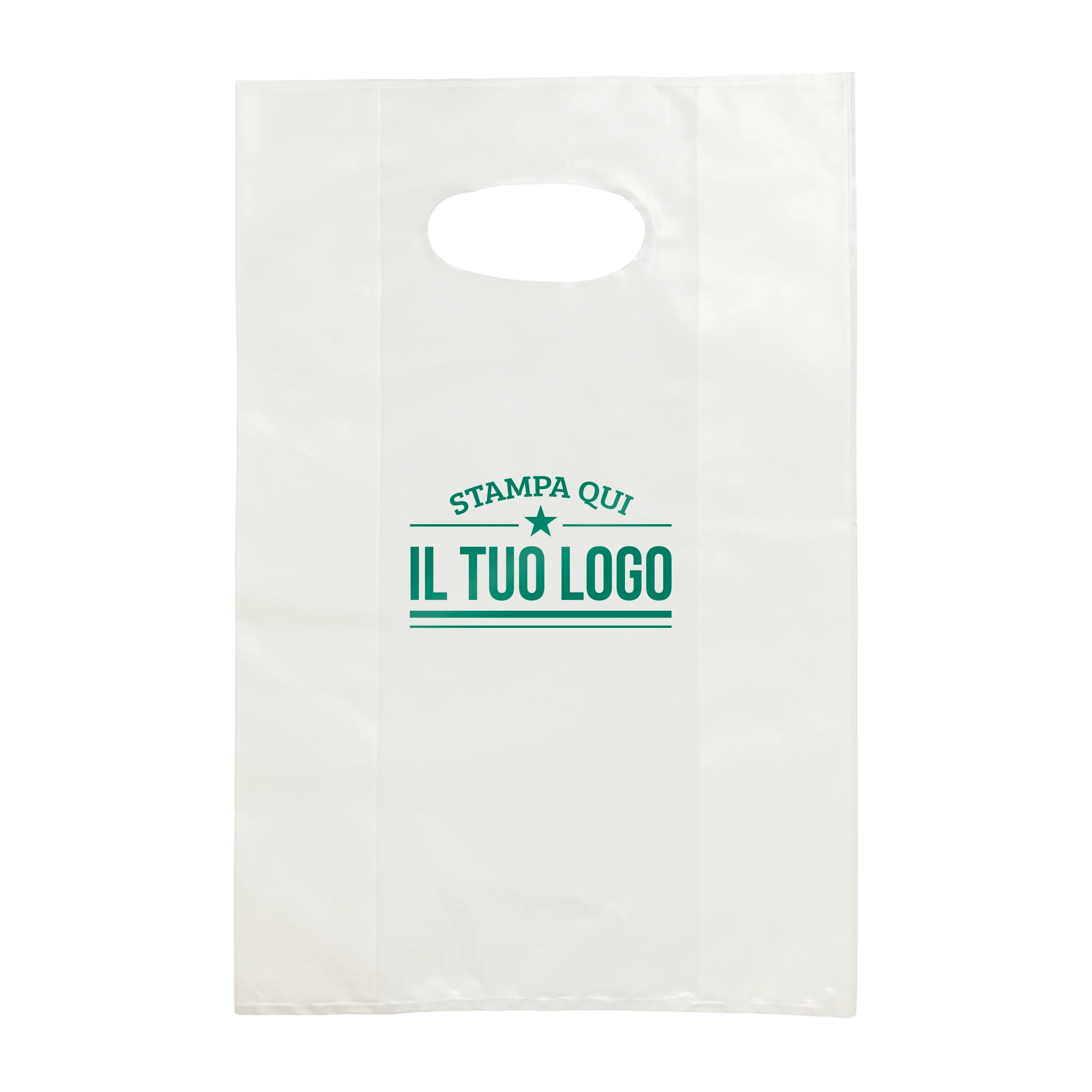 Shopper in Plastica Bianca Personalizzabile - Image 21