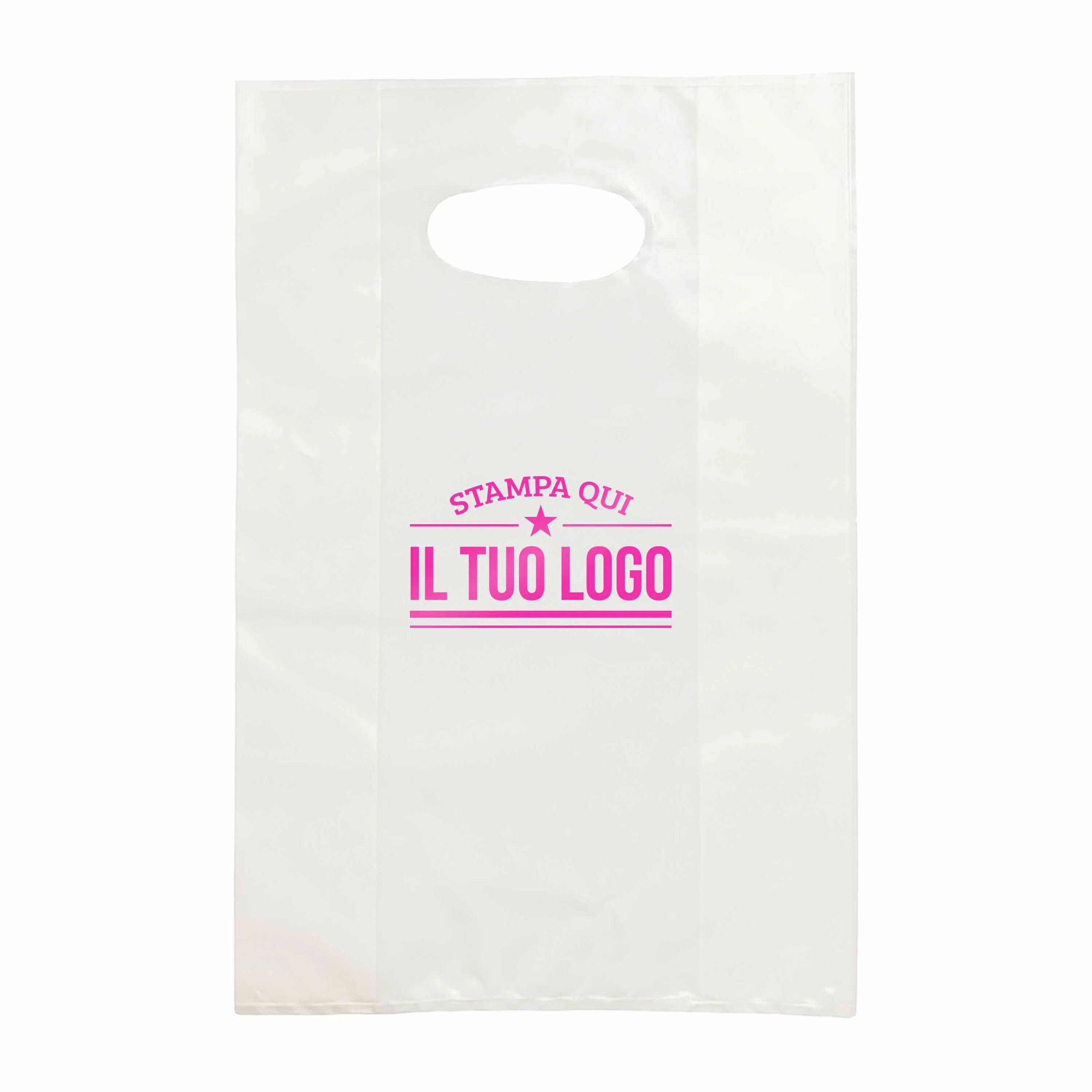 Shopper in Plastica Bianca Personalizzabile - Image 23