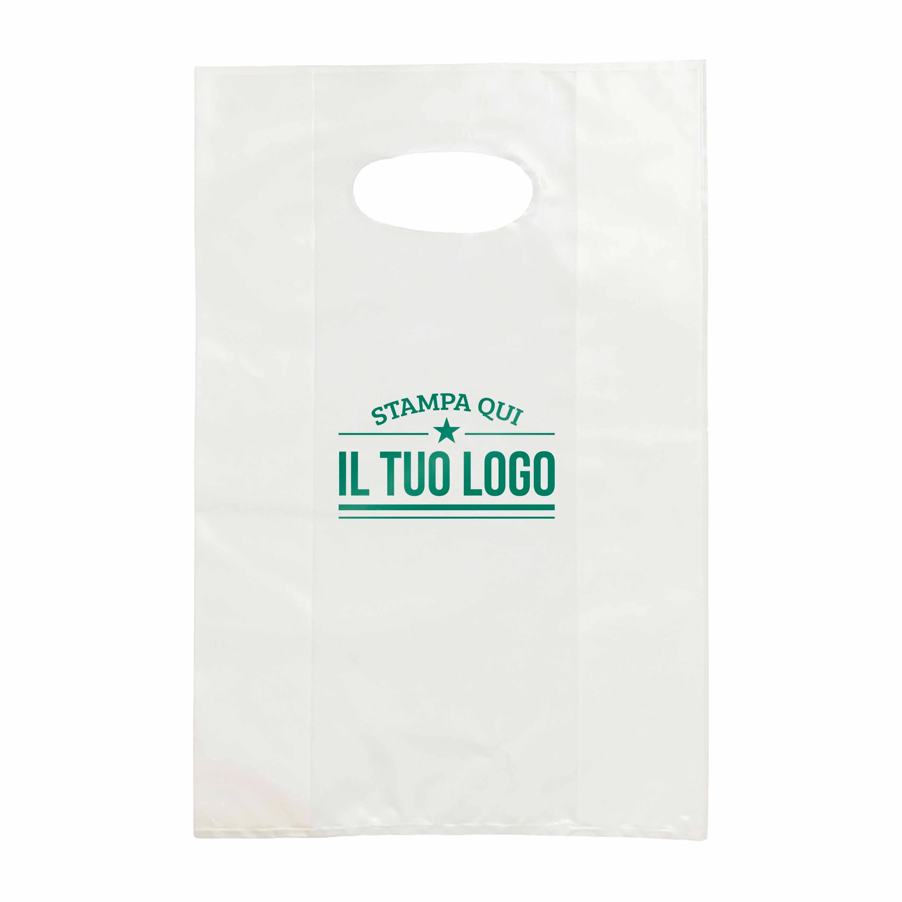 Shopper in Plastica Bianca Personalizzabile - Image 24