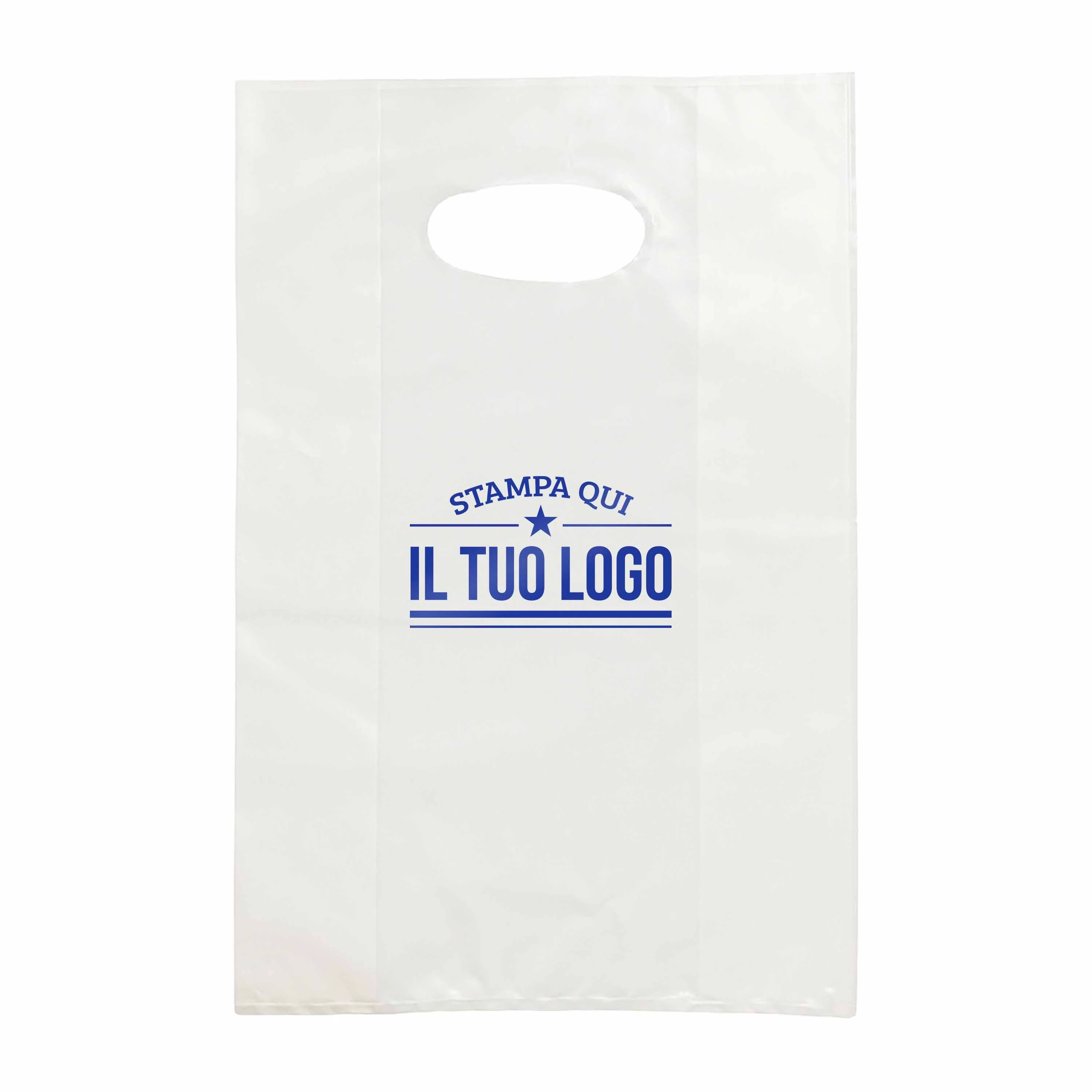 Shopper in Plastica Bianca Personalizzabile - Image 26