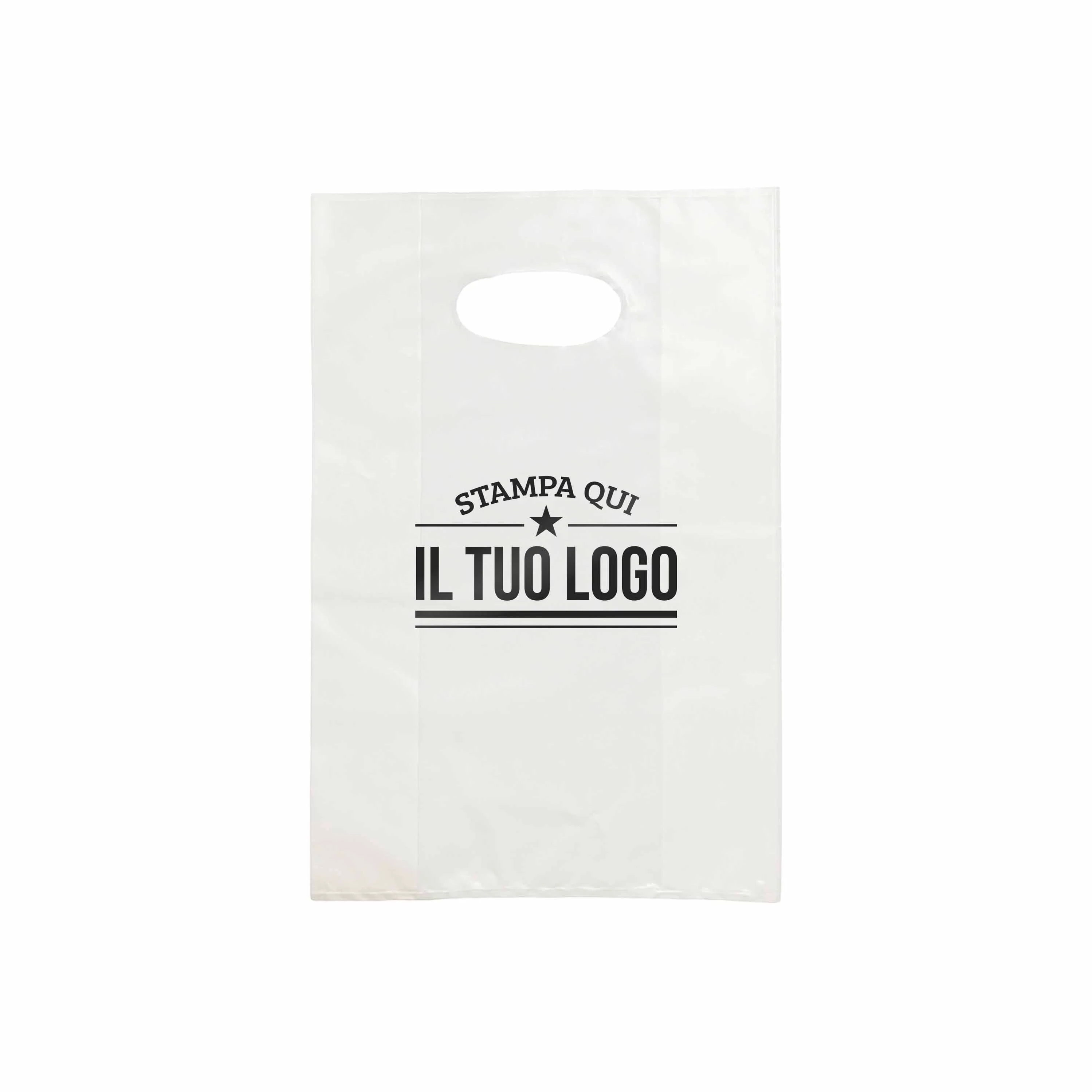 Shopper in Plastica Bianca Personalizzabile - Image 4