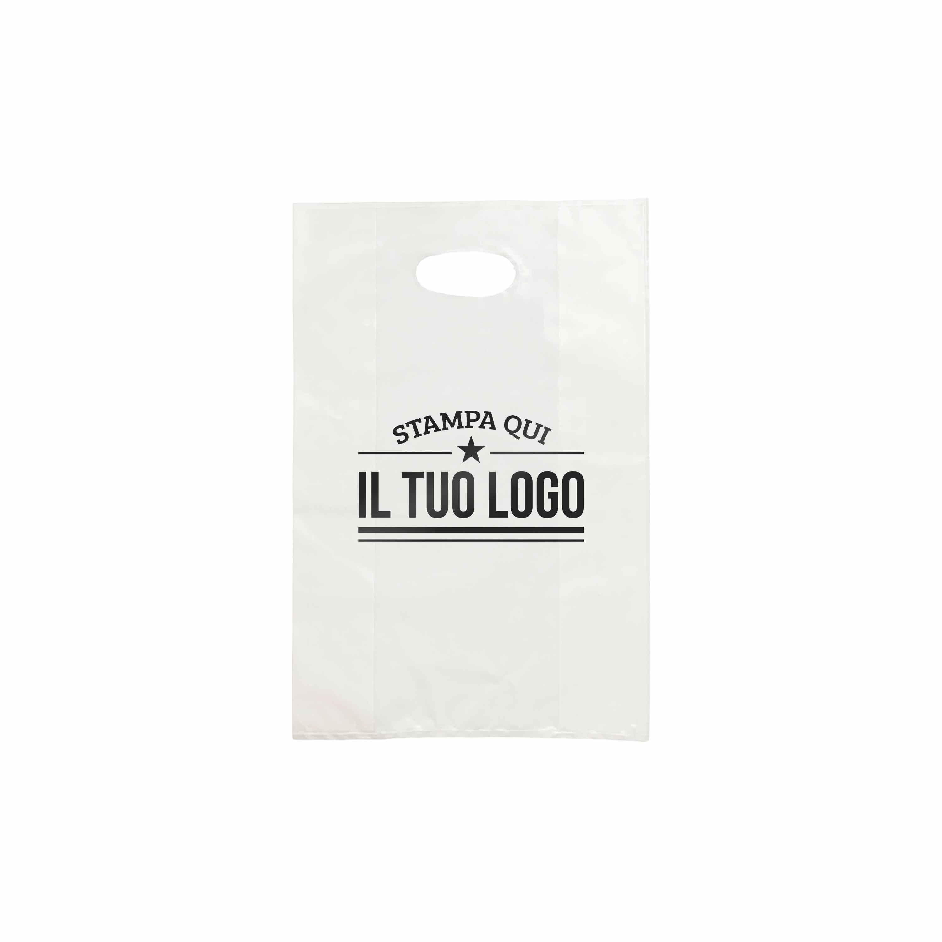 Shopper in Plastica Bianca Personalizzabile - Image 5