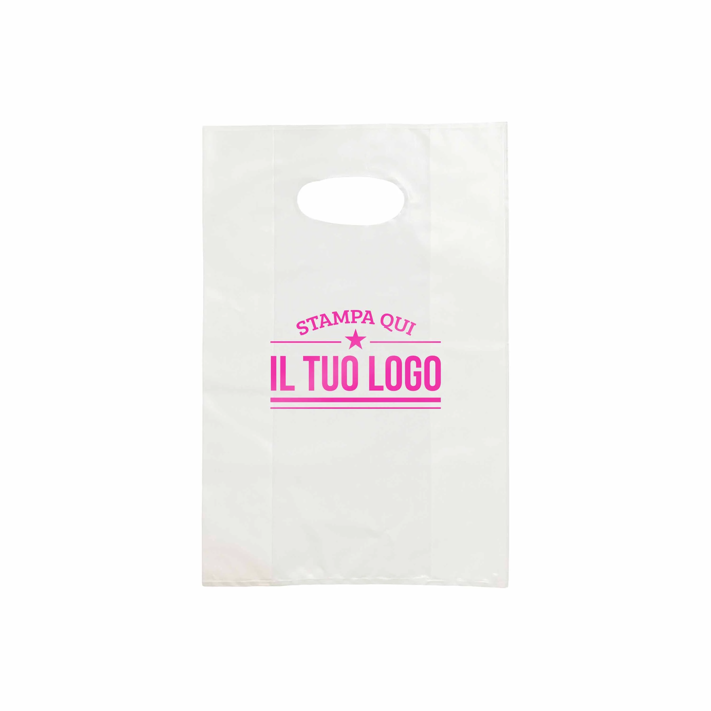 Shopper in Plastica Bianca Personalizzabile - Image 6