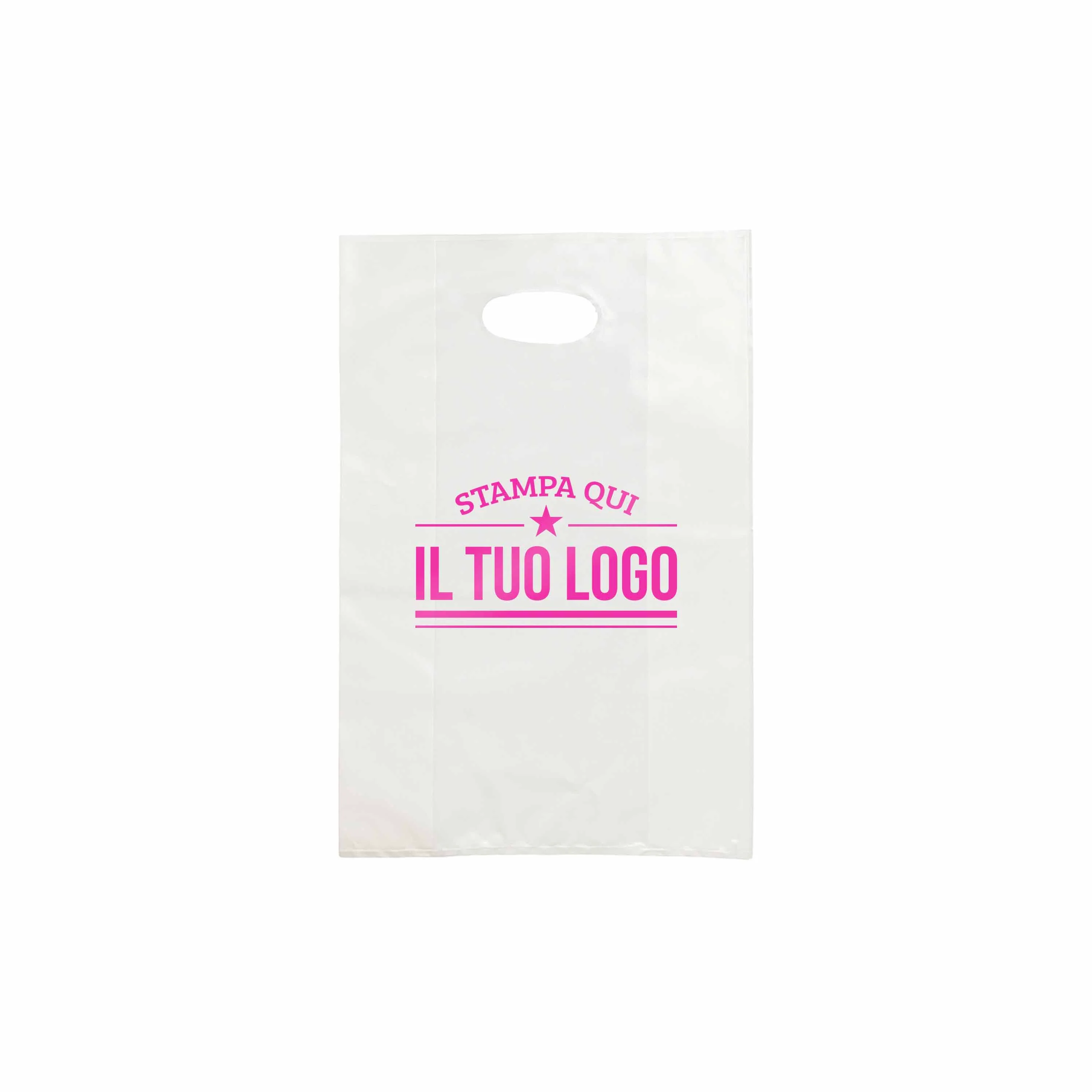 Shopper in Plastica Bianca Personalizzabile - Image 8