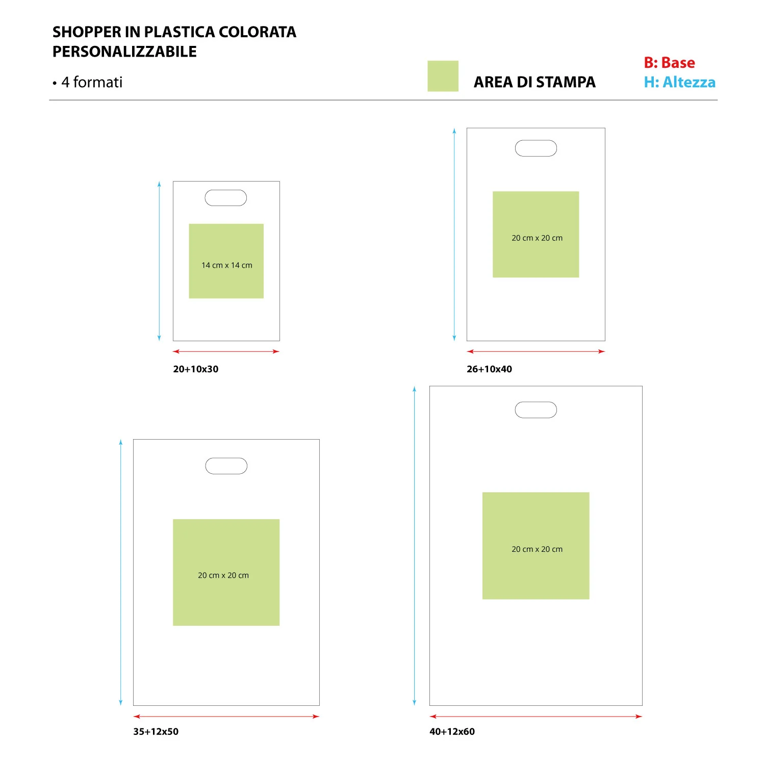 Shopper in Plastica Colorata Personalizzabile con Logo - Image 4