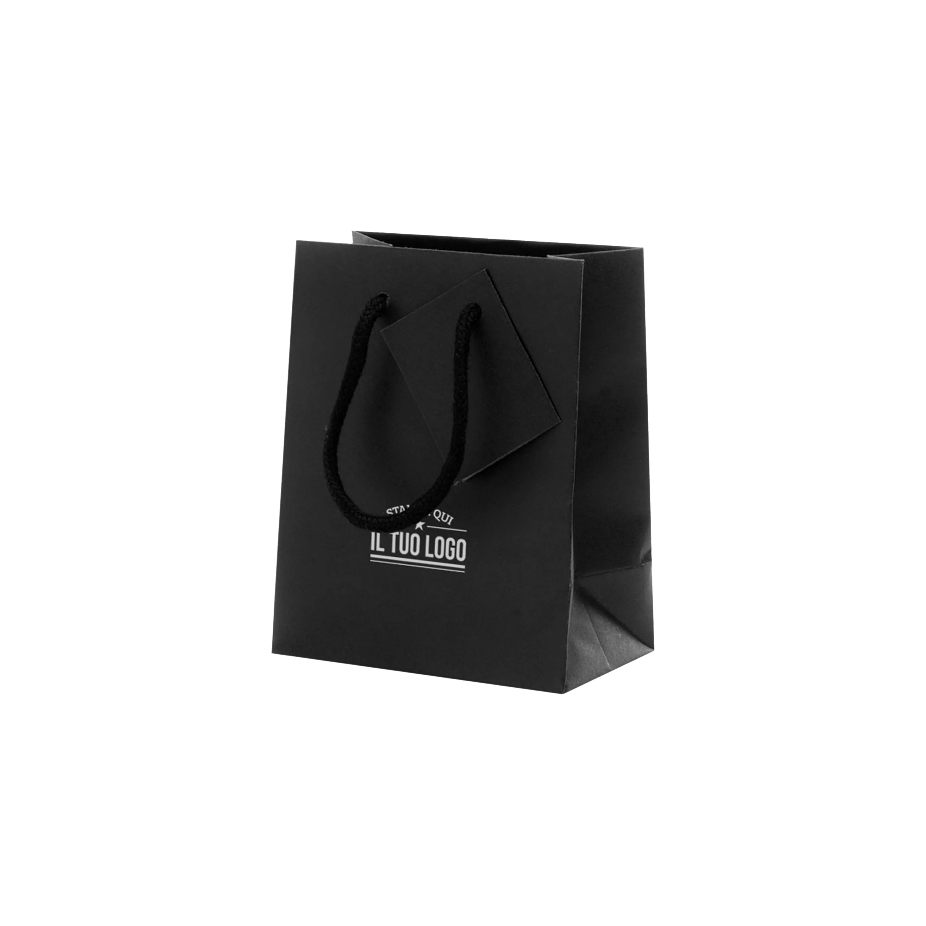 Shopper Carta Lusso Verticale Nera Personalizzata - Image 4