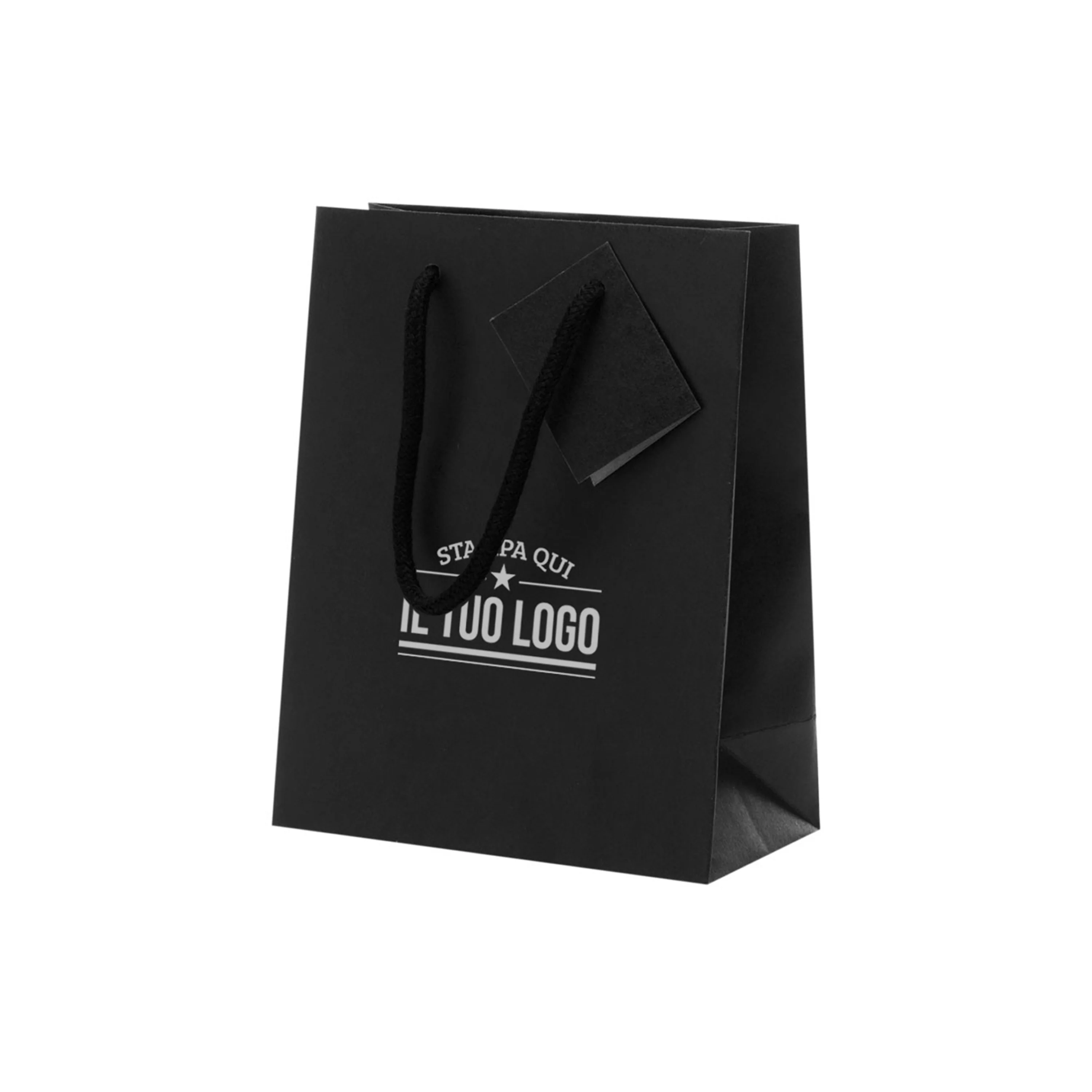 Shopper Carta Lusso Verticale Nera Personalizzata - Image 6
