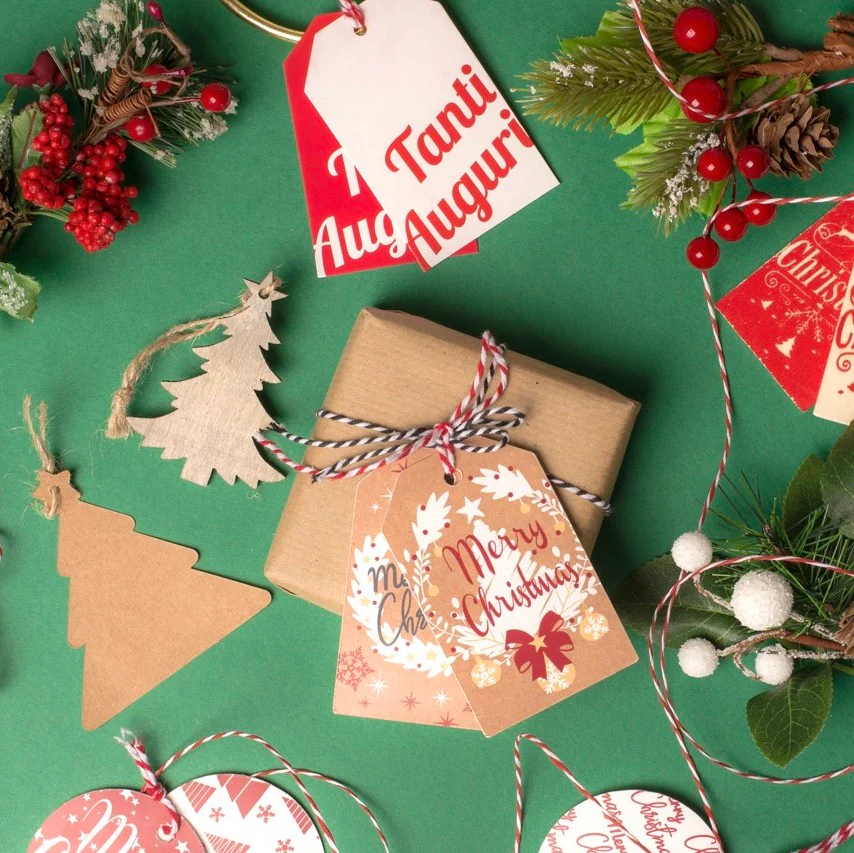 Tag Christmas Kraft Red Mix - Image 4