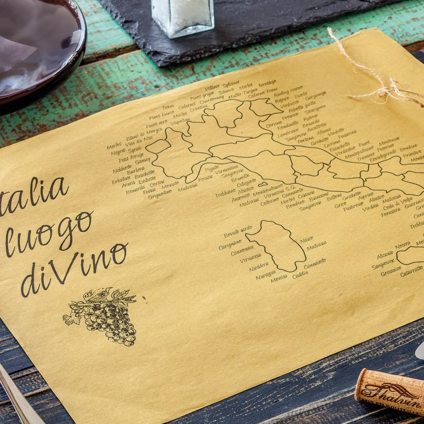 Tovaglietta Cartapaglia Italia di Vino - Image 2